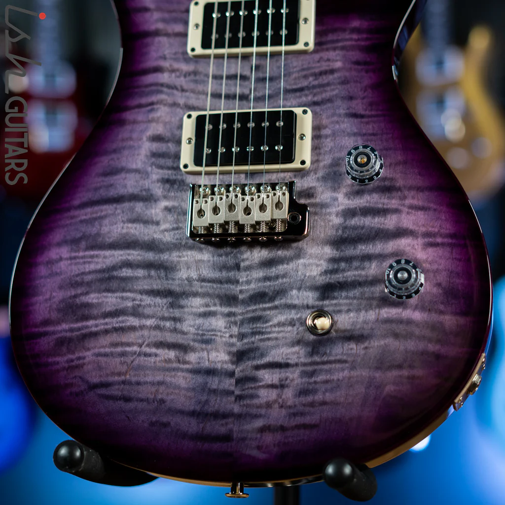 PRS CE 24 Electric Guitar Grey Black w/ Purple & Black Wrap Burst - Image 4