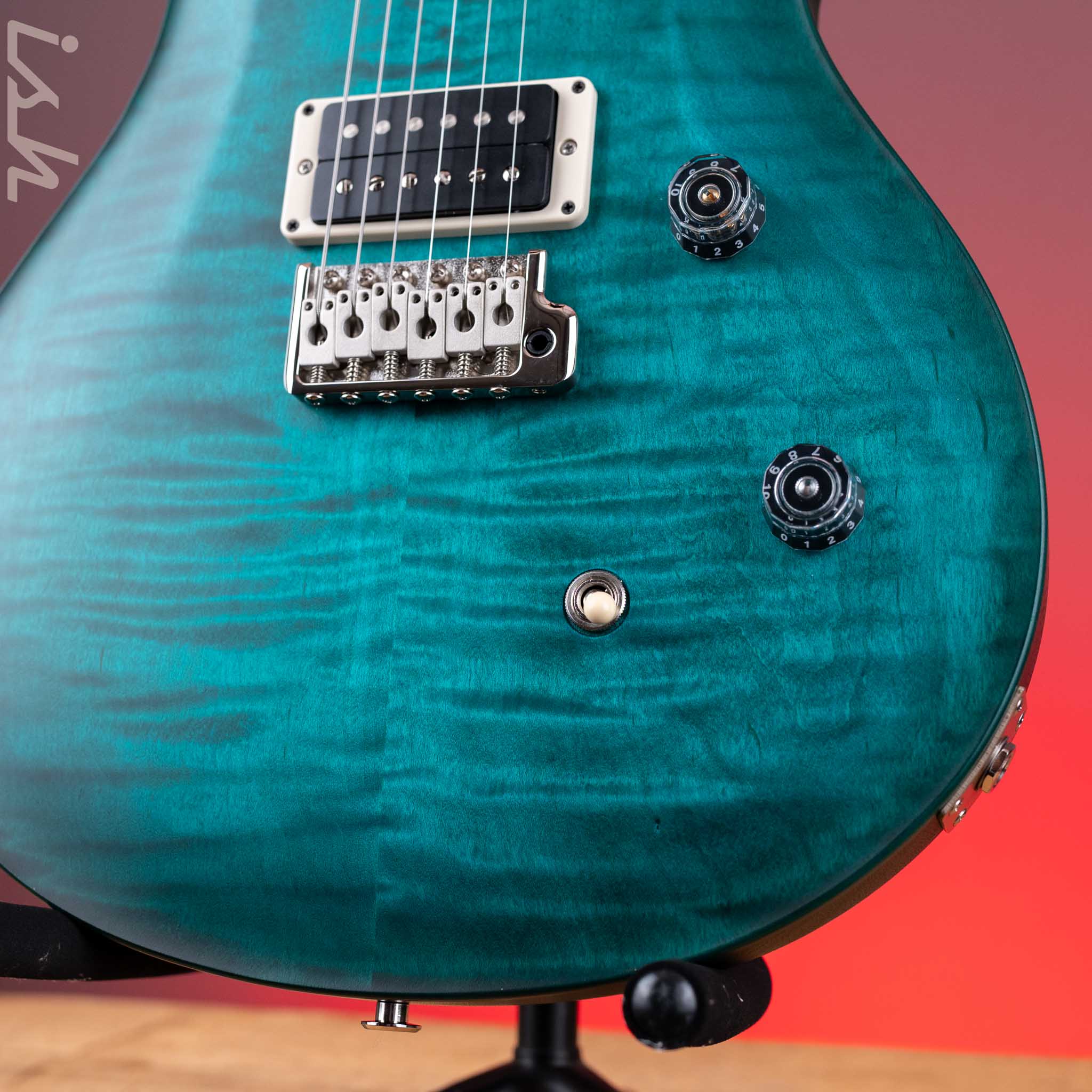 PRS CE 24 Electric Guitar Iris Blue Smoked Wrap Burst (Satin) Demo - Image 4