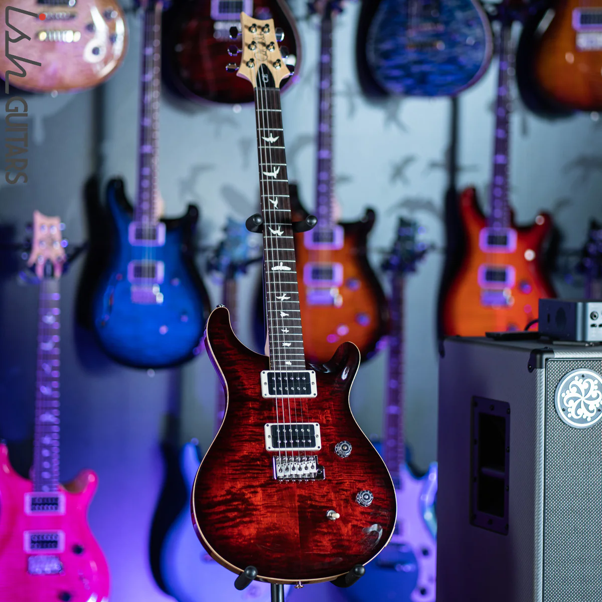 PRS CE 24 Fire Red Burst Electric Guitar - Image 2