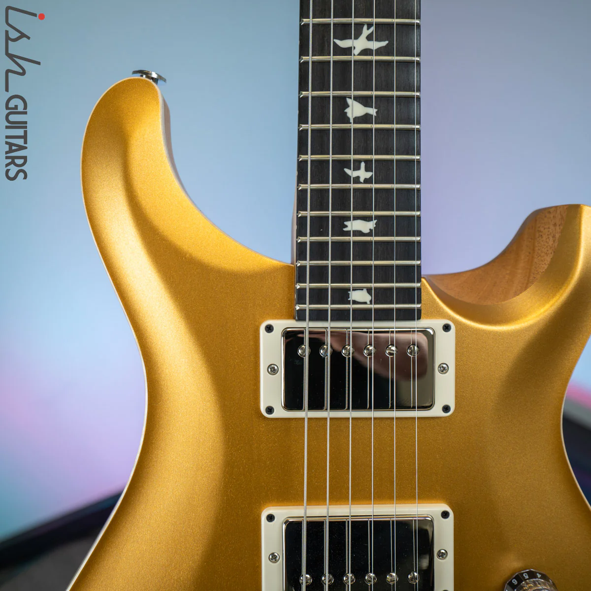 PRS CE 24 Satin Nitro 57/08 Ebony Fretboard Gold Top - Image 3