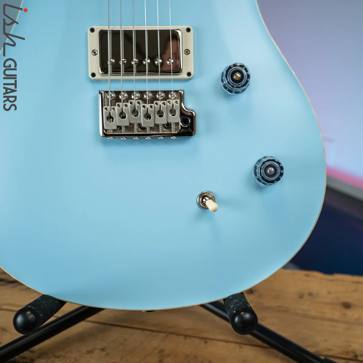 PRS CE 24 Satin Nitro 57/08 Ebony Fretboard Powder Blue - Image 4