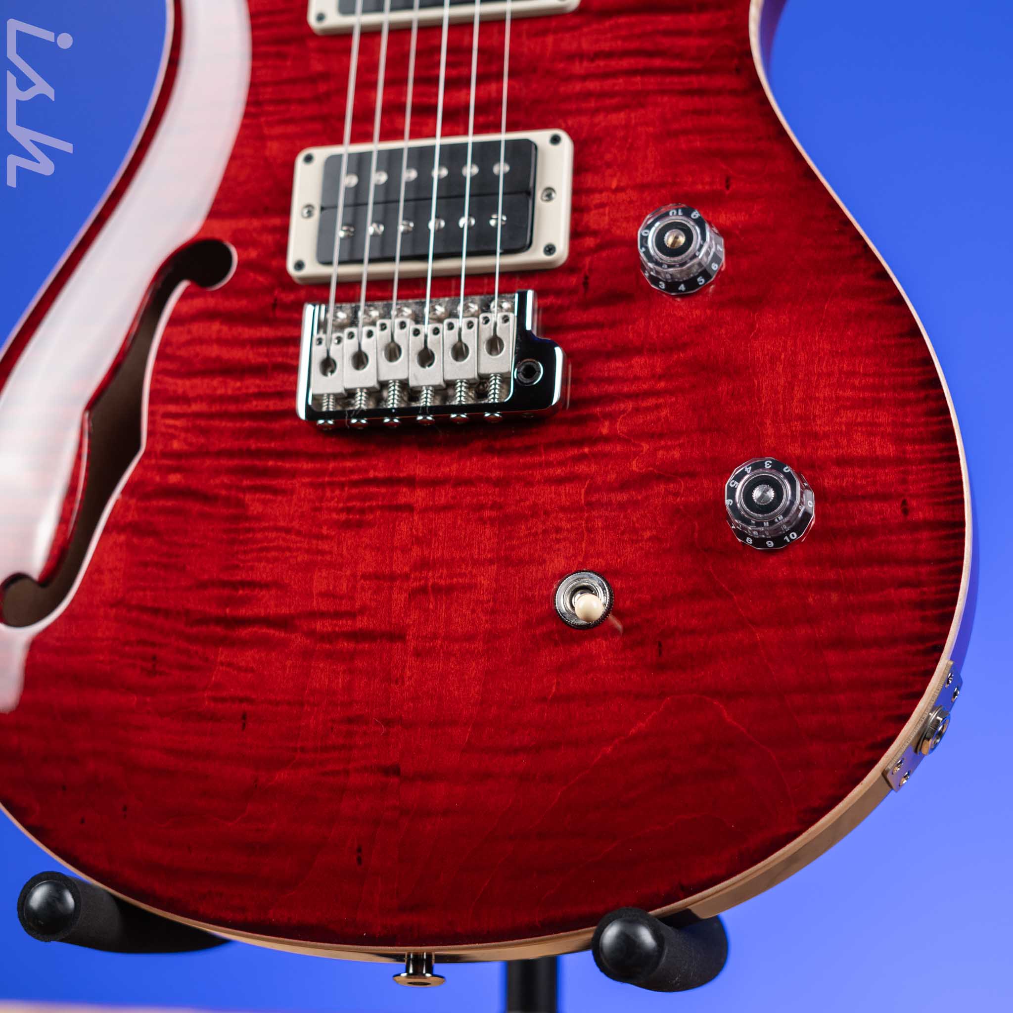 PRS CE 24 Semi-Hollow Electric Guitar Fire Red Burst - Image 4