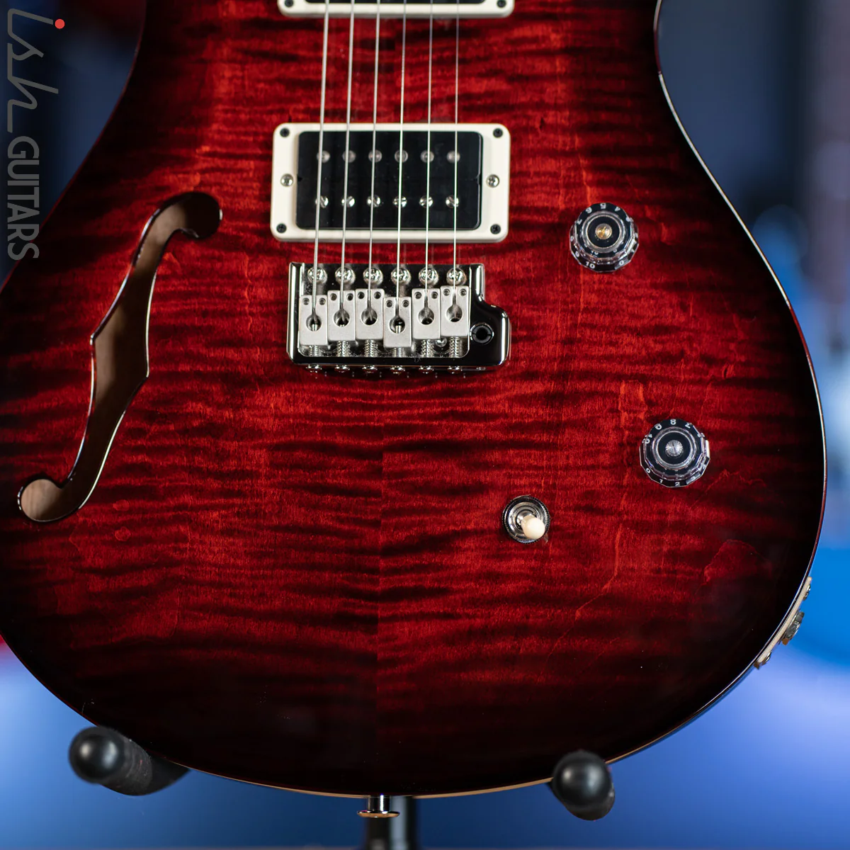 PRS CE 24 Semi-Hollow Fire Red Burst Smokewrap - Image 4