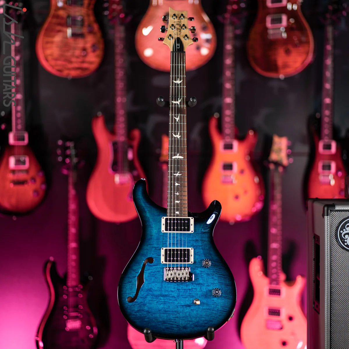 PRS CE 24 Semi-Hollow Whale Blue Smokewrap - Image 2
