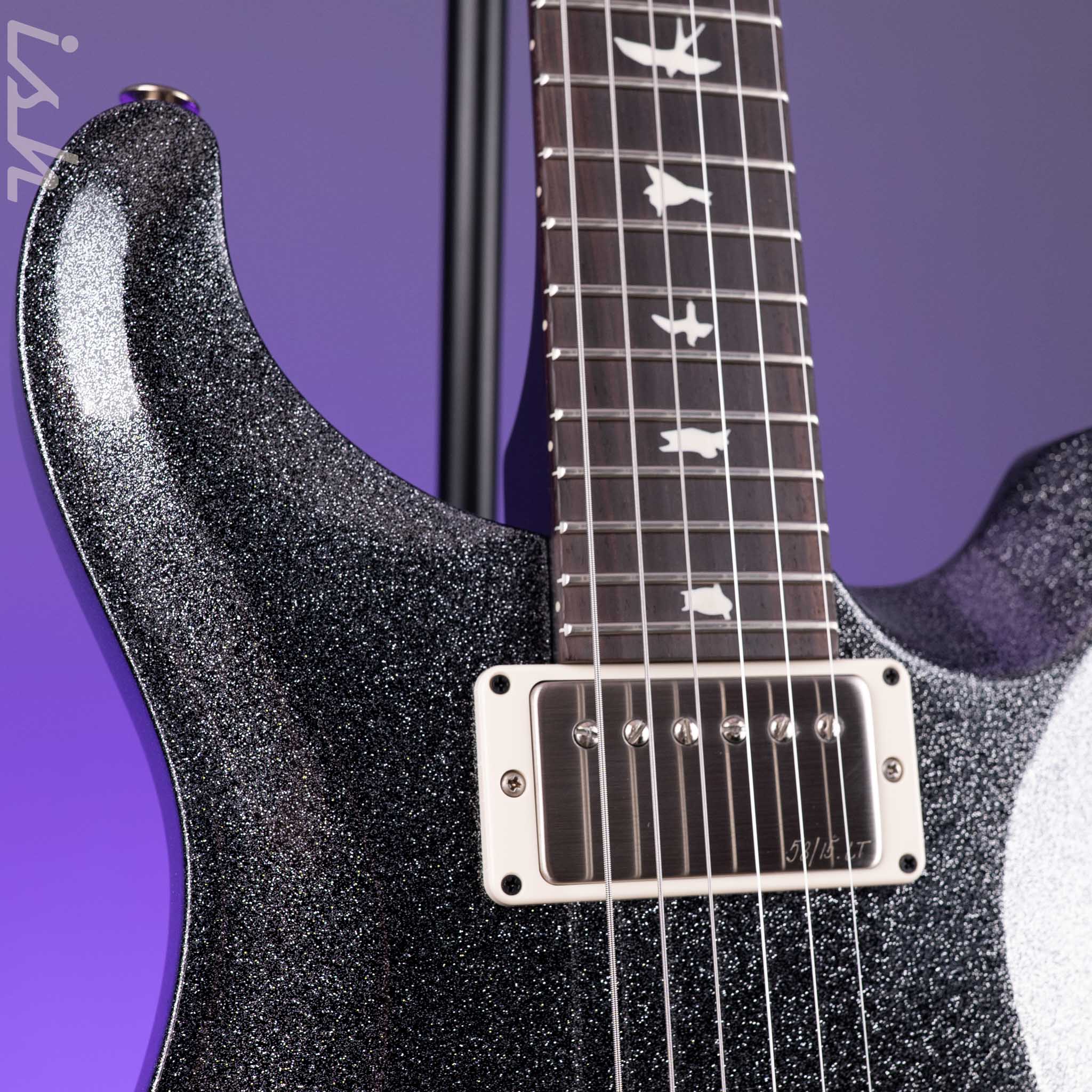 PRS CE 24 Silver Holoflake Sprayer's Choice w/ Black Satin Neck - Image 4