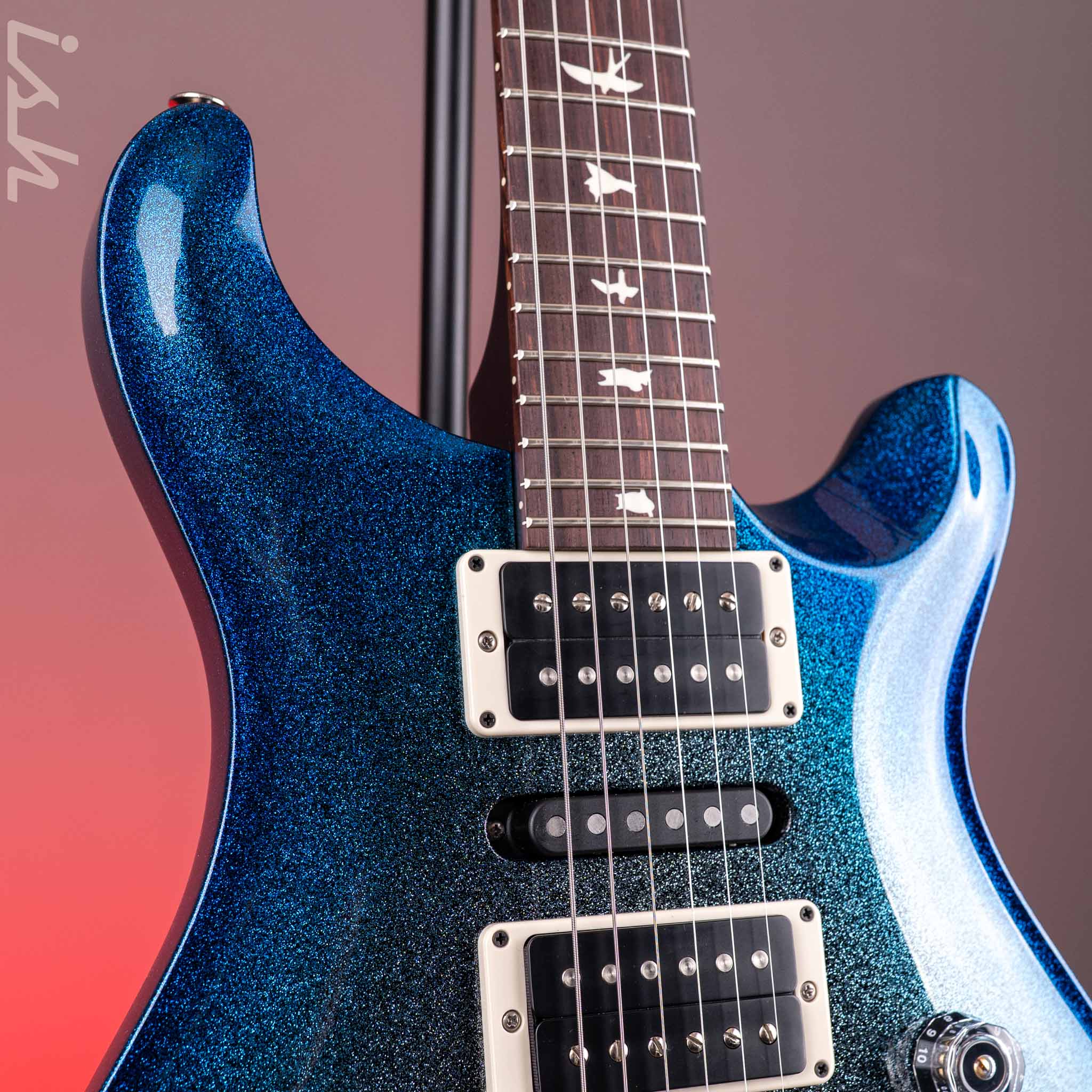 PRS CE 24 Special Blue Burst Holoflake Sprayer's Choice w/ Black Satin Neck - Image 4