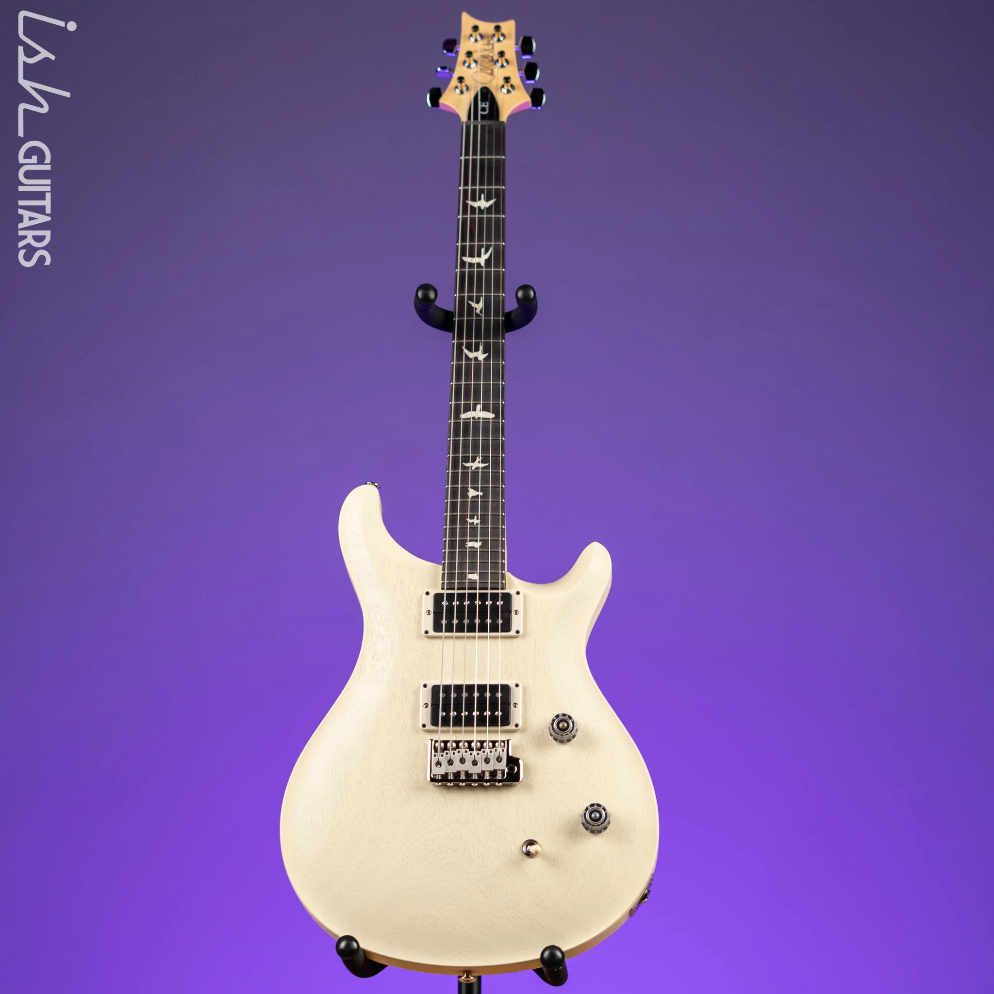 PRS CE 24 Standard Satin Electric Guitar Antique White Demo - Image 2