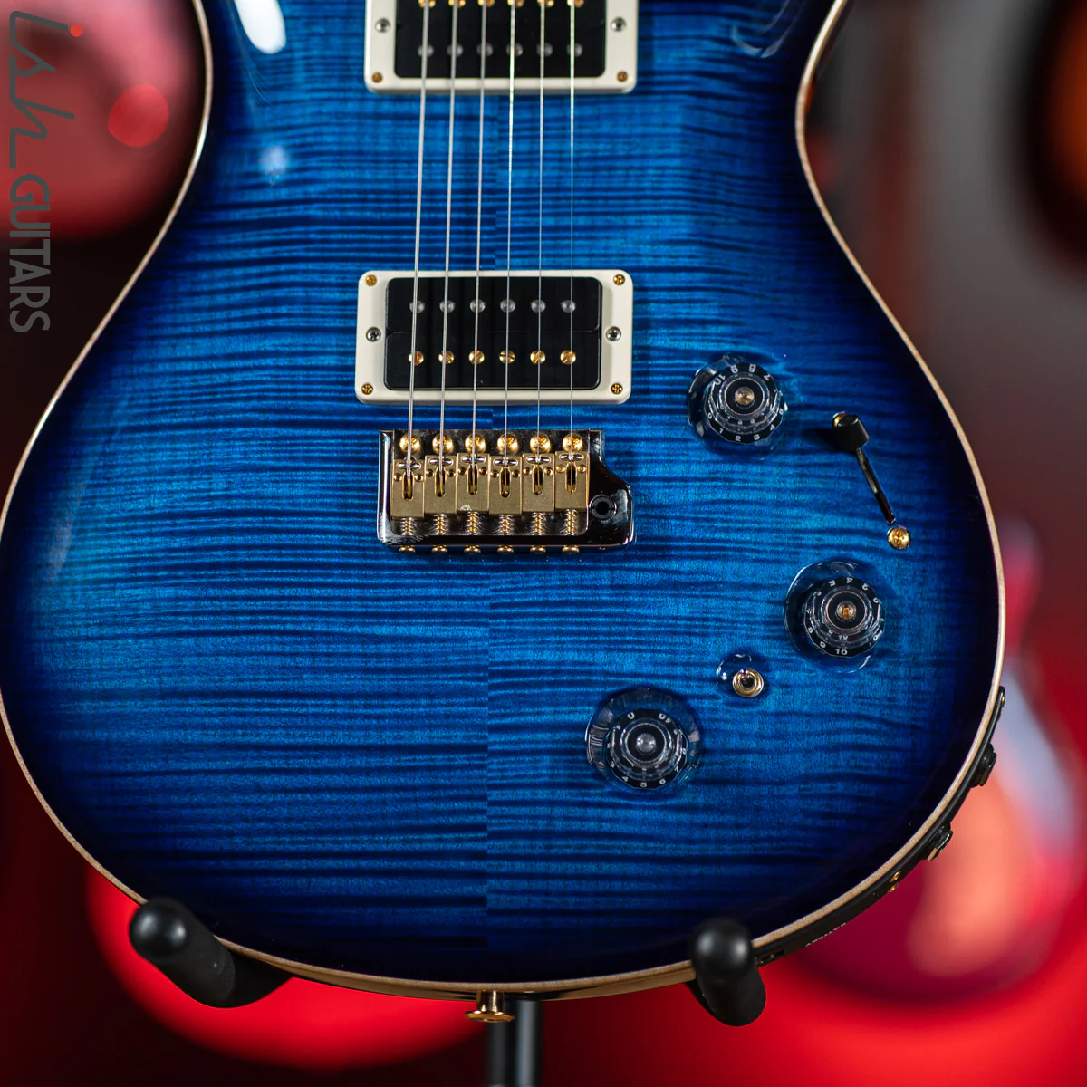 PRS Custom 22 Piezo Aquamarine Purple Burst 10 Top - Image 4