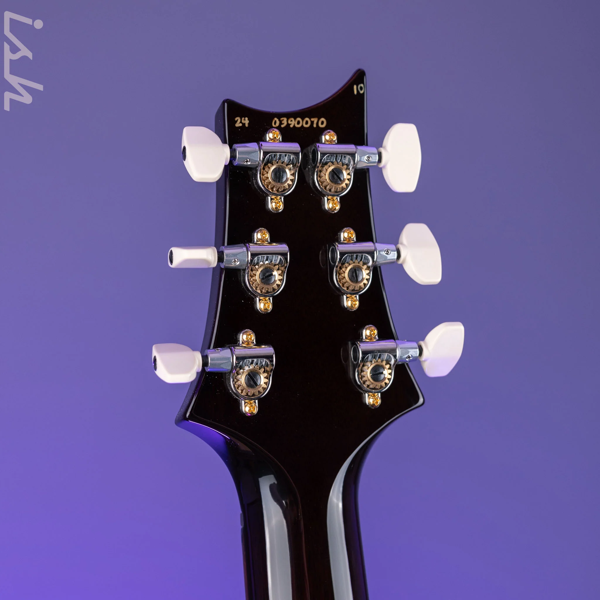 PRS Custom 24-08 10-Top Black Gold Wraparound Burst - Image 10