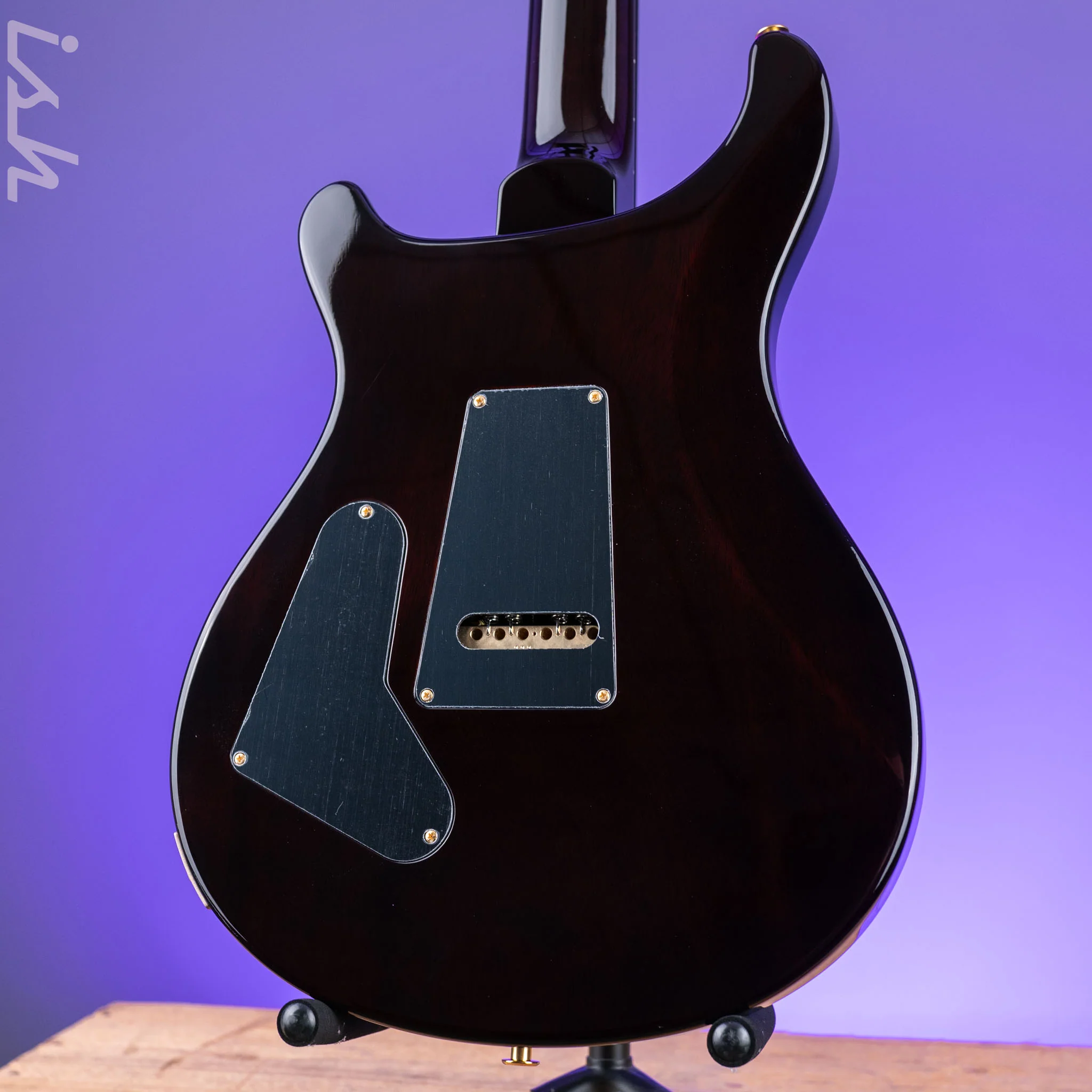 PRS Custom 24-08 10-Top Black Gold Wraparound Burst - Image 7