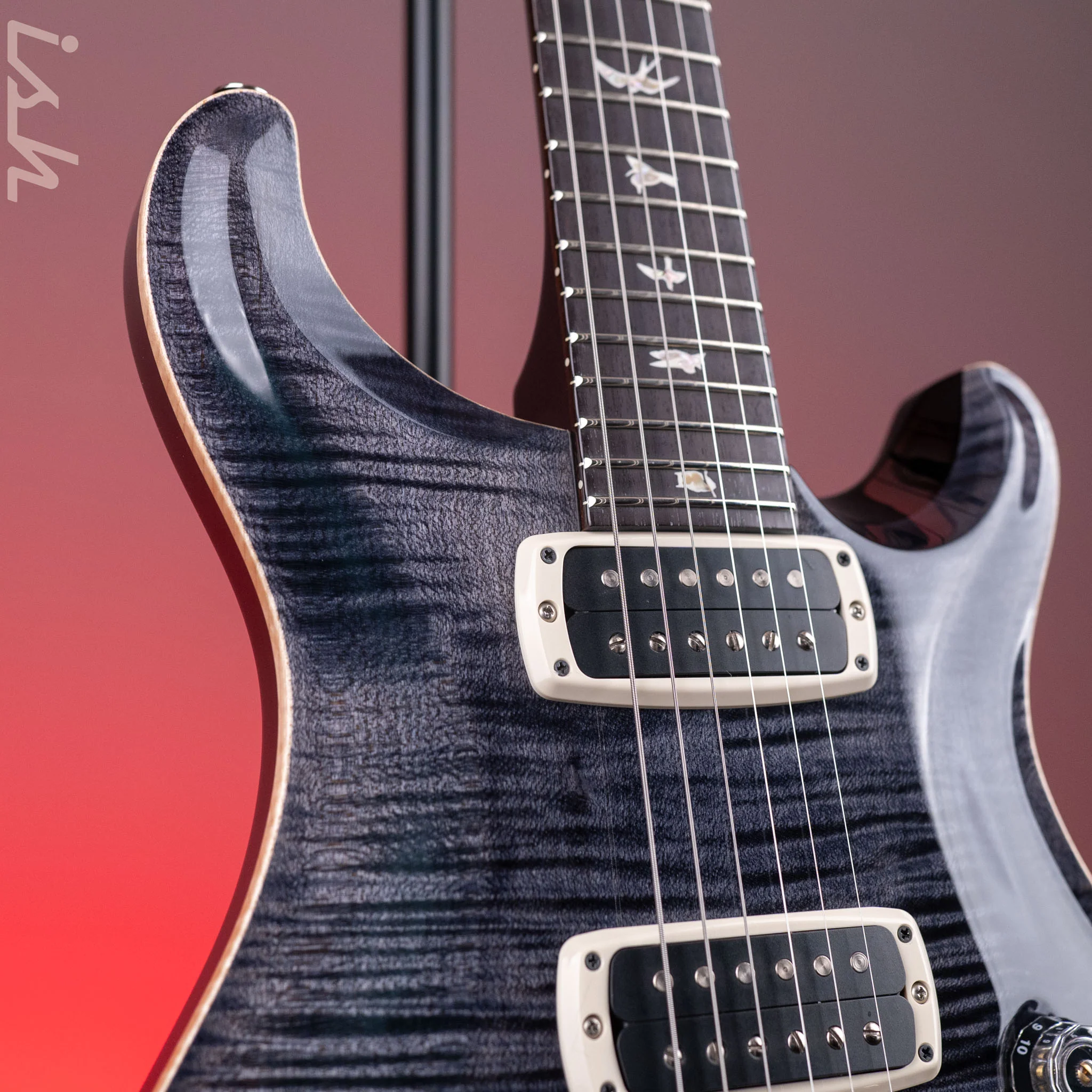 PRS Custom 24-08 Electric Guitar Grey Black - Image 4