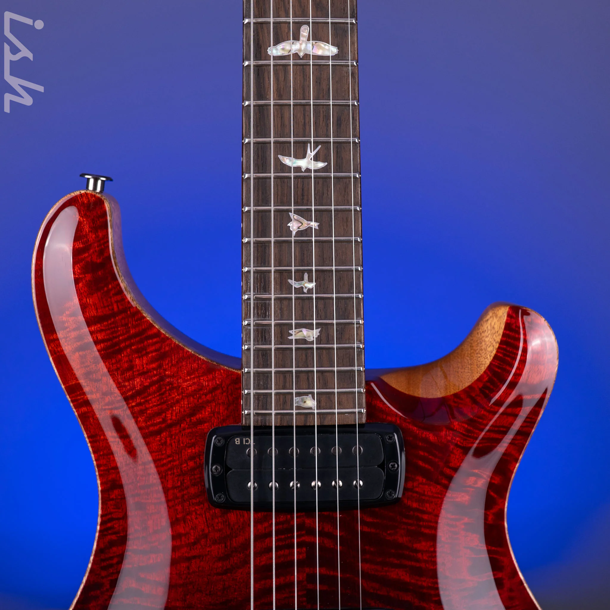 PRS Custom 24-08 Mango Top Limited Edition Fire Red / Gray Black Fade - Image 7