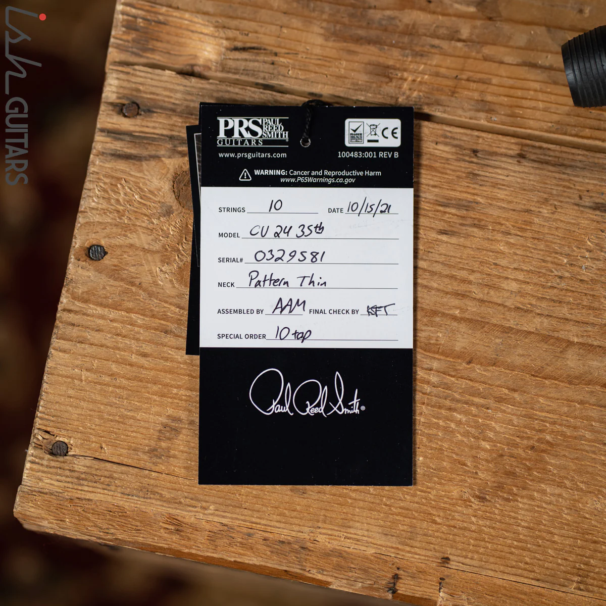 2021 PRS Custom 24 35th Anniversary Black Gold Burst 10 Top - Image 12