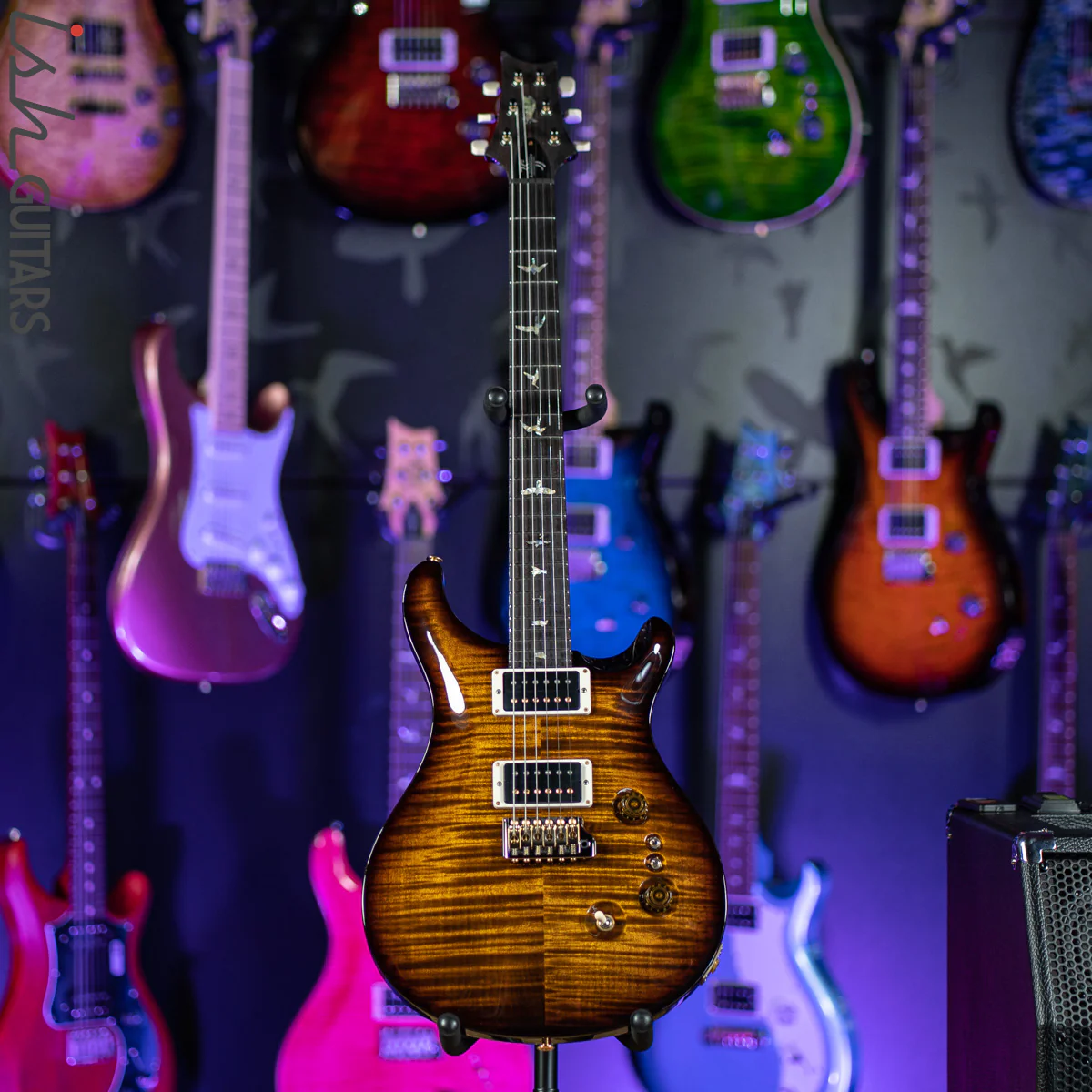 2021 PRS Custom 24 35th Anniversary Black Gold Burst 10 Top - Image 2