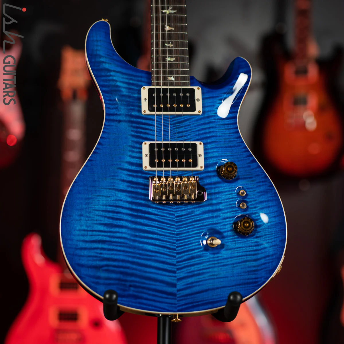 PRS Custom 24 35th Anniversary Guitar Blue Matteo 10 Top