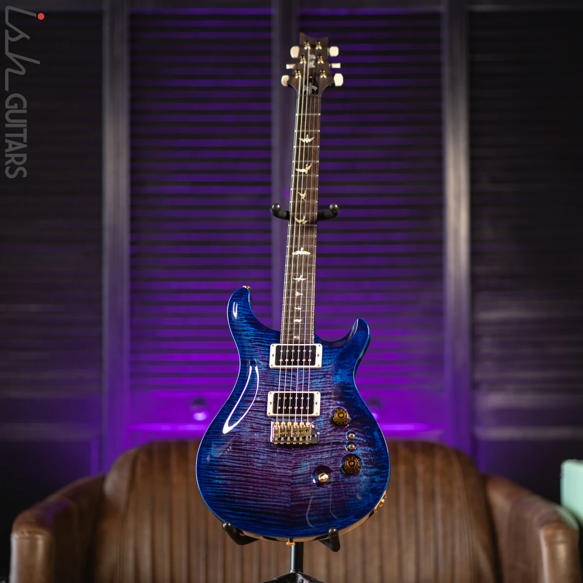 PRS Custom 24 35th Anniversary Violet Blue Burst Wrap 10 Top - Image 2