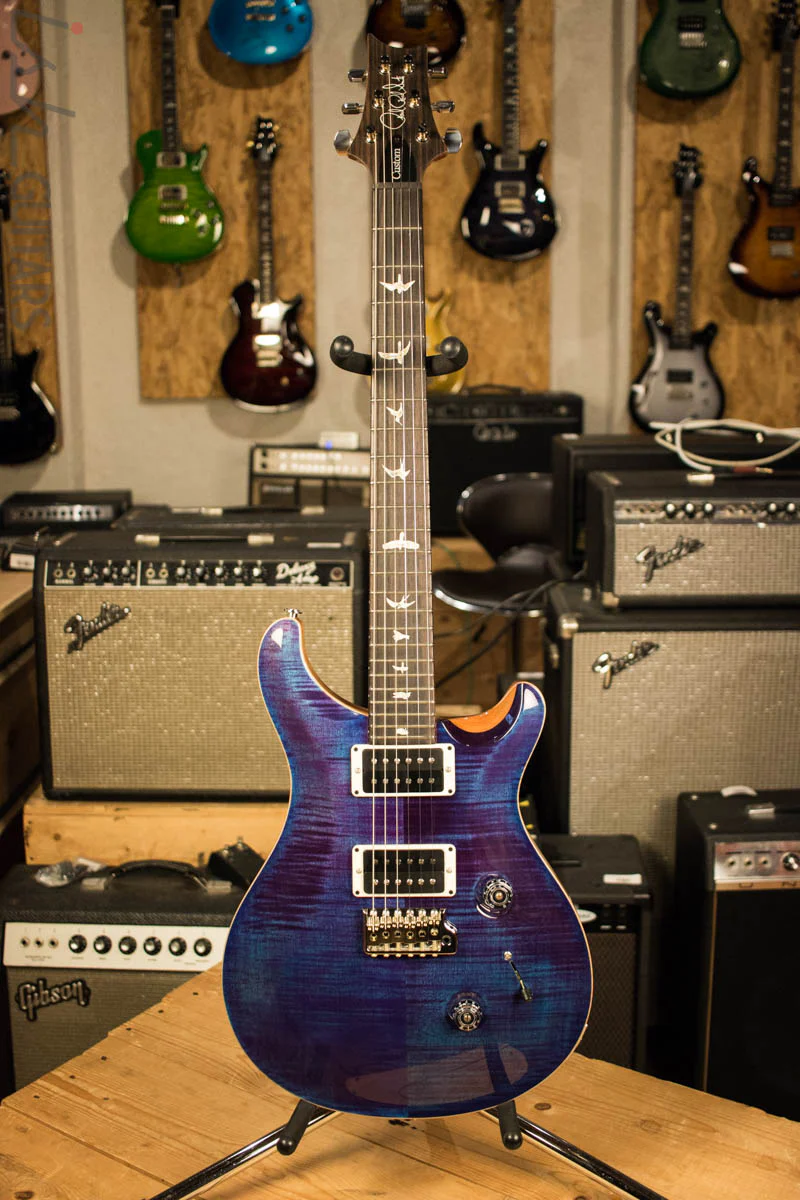 2018 PRS Paul Reed Smith Custom 24 Custom Color Aqua Violet Natural Back - Image 2