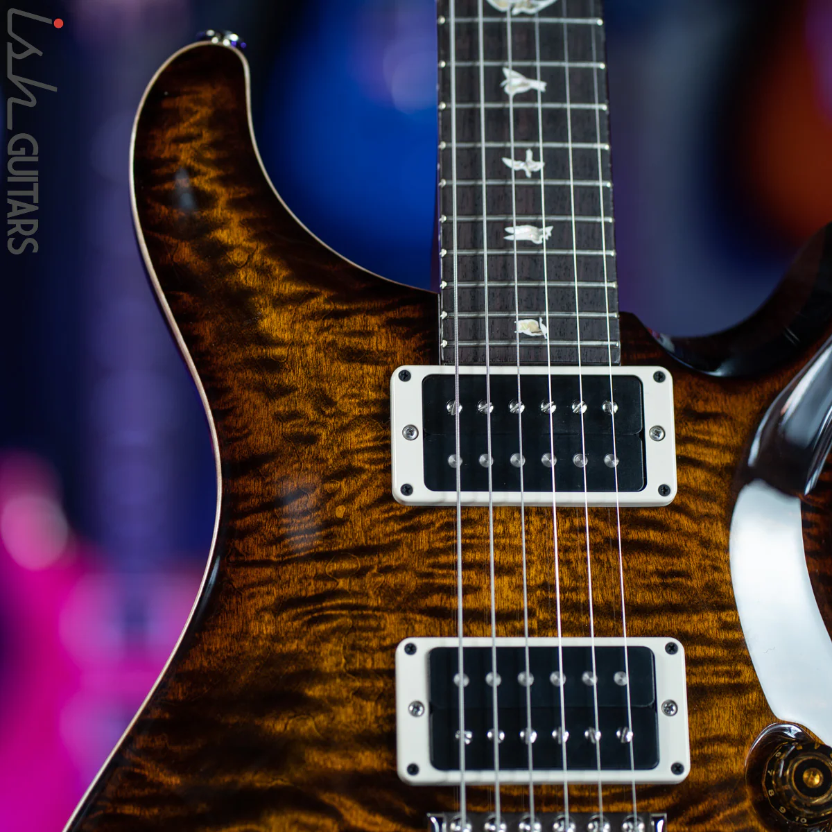 PRS Custom 24 Custom Color Black Gold Burst Electric Guitar - Image 3