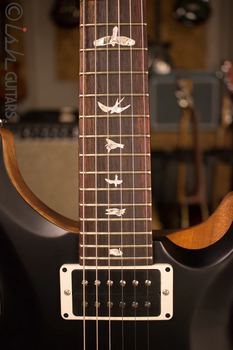 PRS Custom 24 Custom Color Matte Black Natural Back - Image 6
