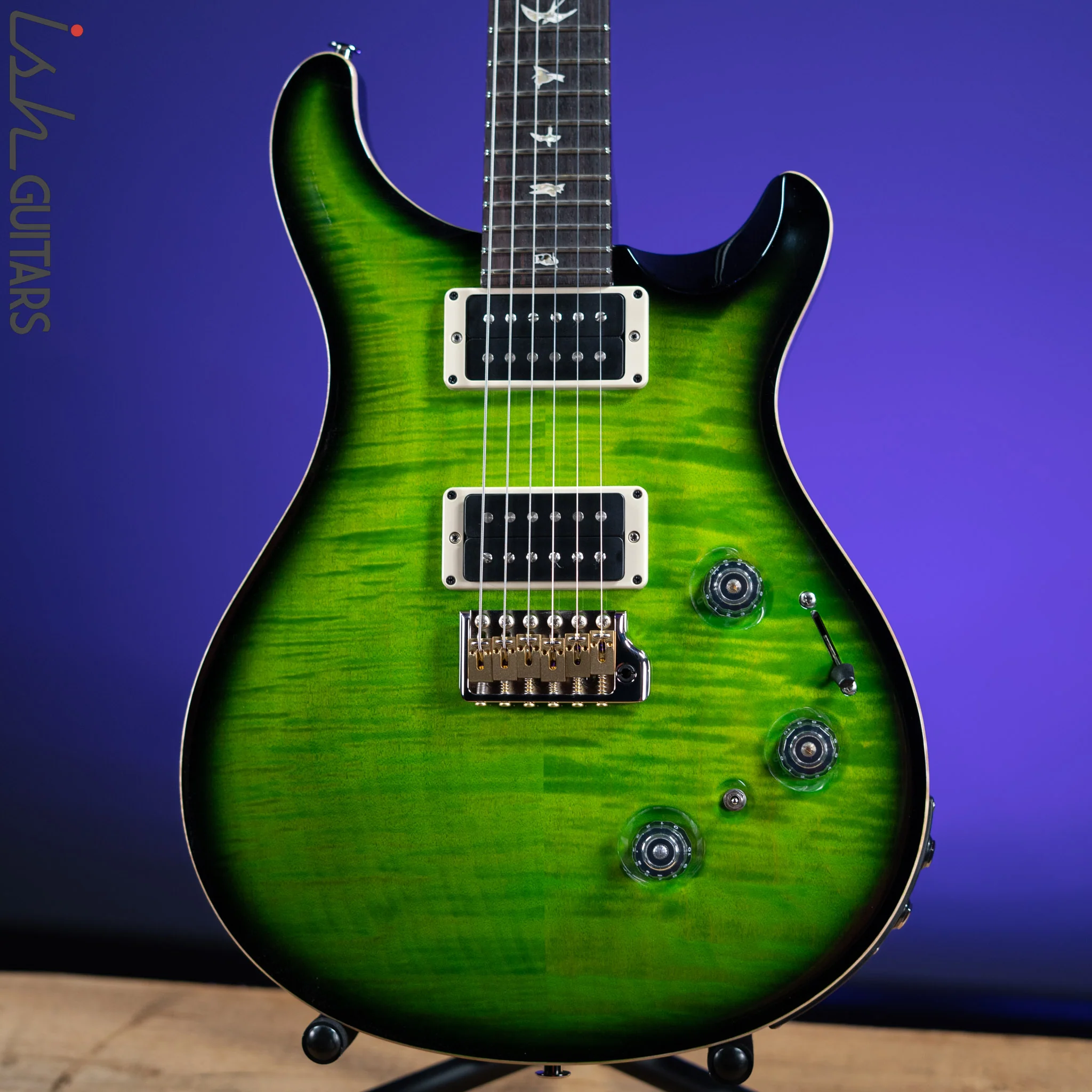 PRS Custom 24 Piezo Eriza Verde Smokeburst
