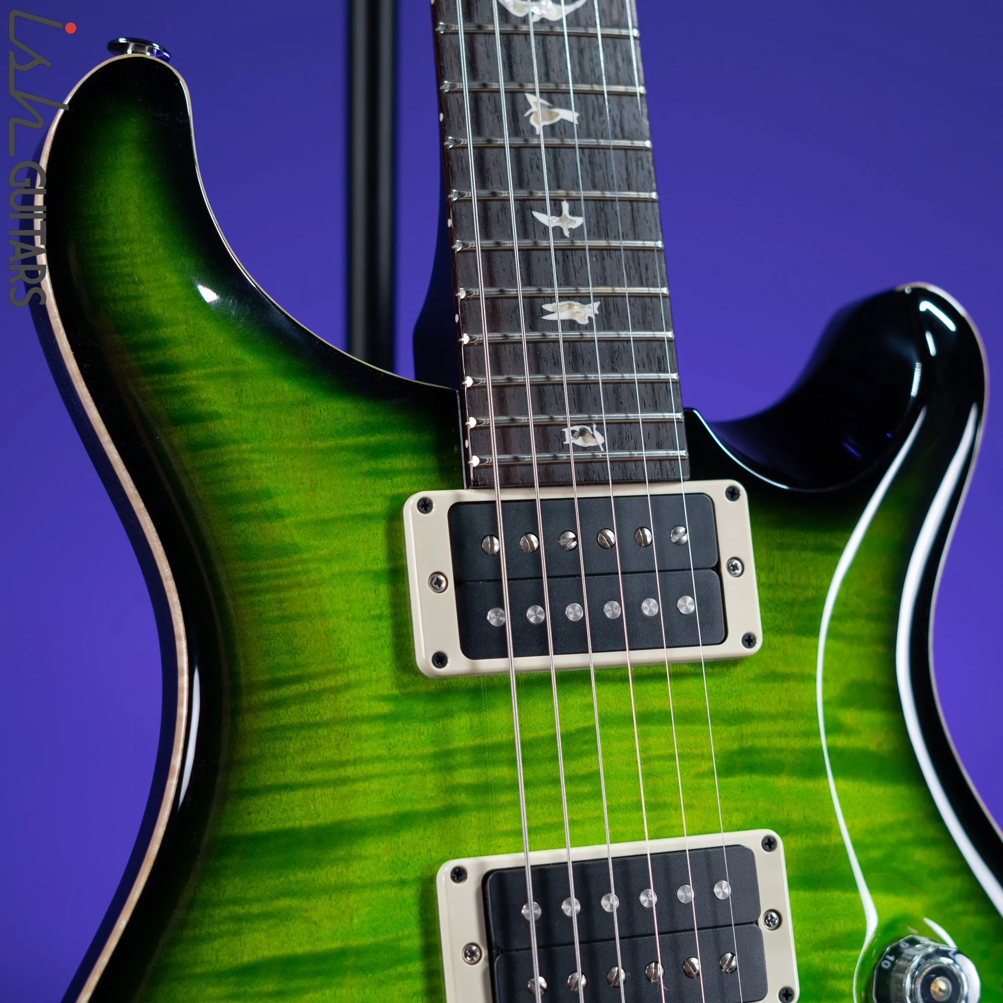 PRS Custom 24 Piezo Eriza Verde Smokeburst - Image 3