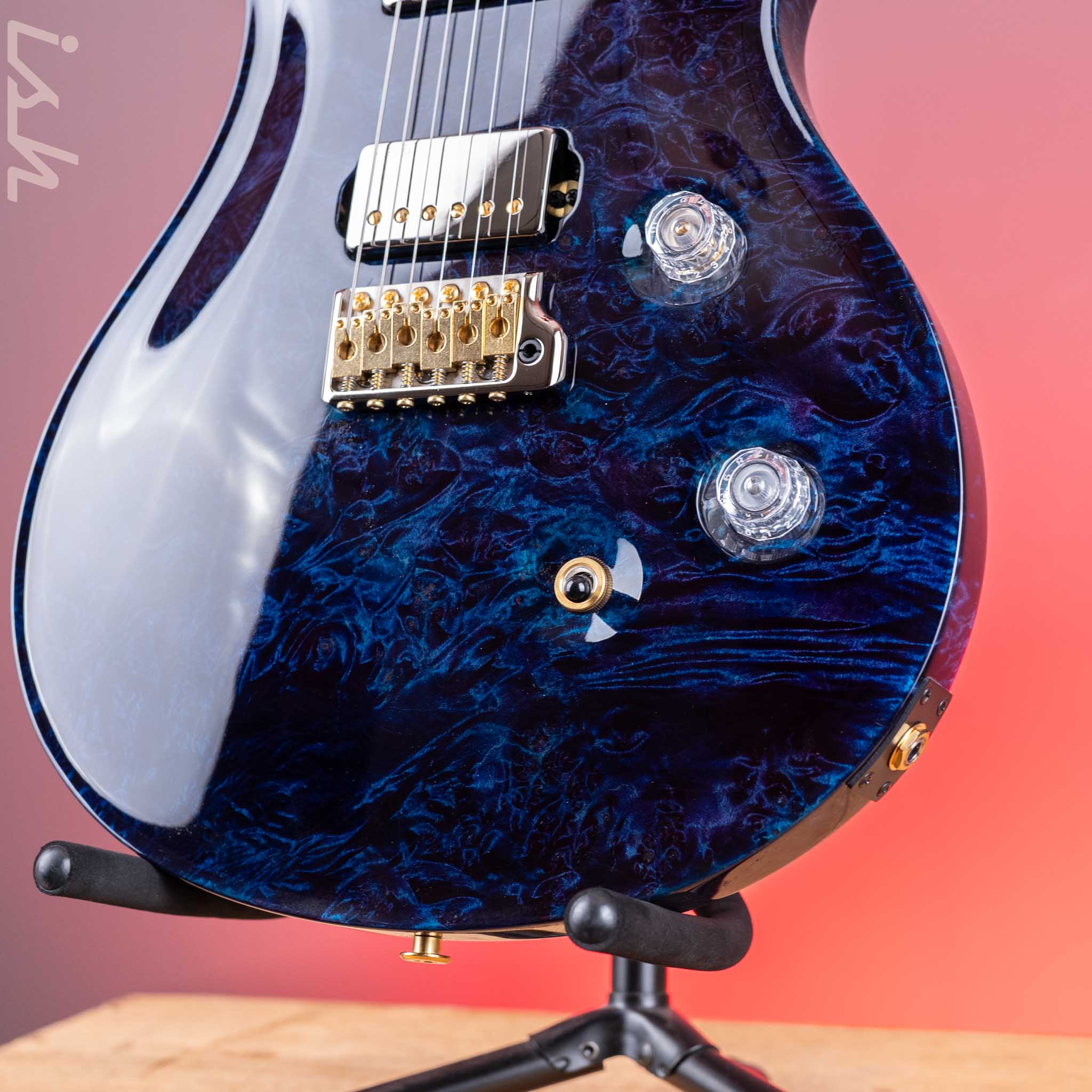 PRS Custom 24 Private Stock Aqua Violet Fade Burl - Image 4