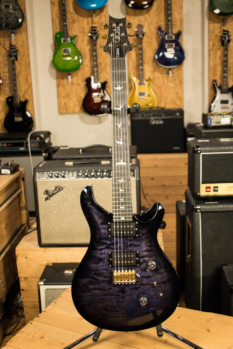 PRS Custom 24 Quilt 10 Top Custom Color Faded Purple Burst Ebony - Image 2
