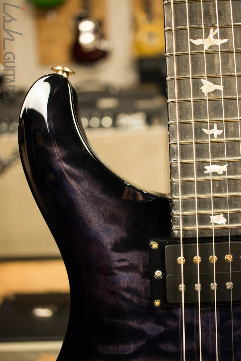 PRS Custom 24 Quilt 10 Top Custom Color Faded Purple Burst Ebony - Image 3