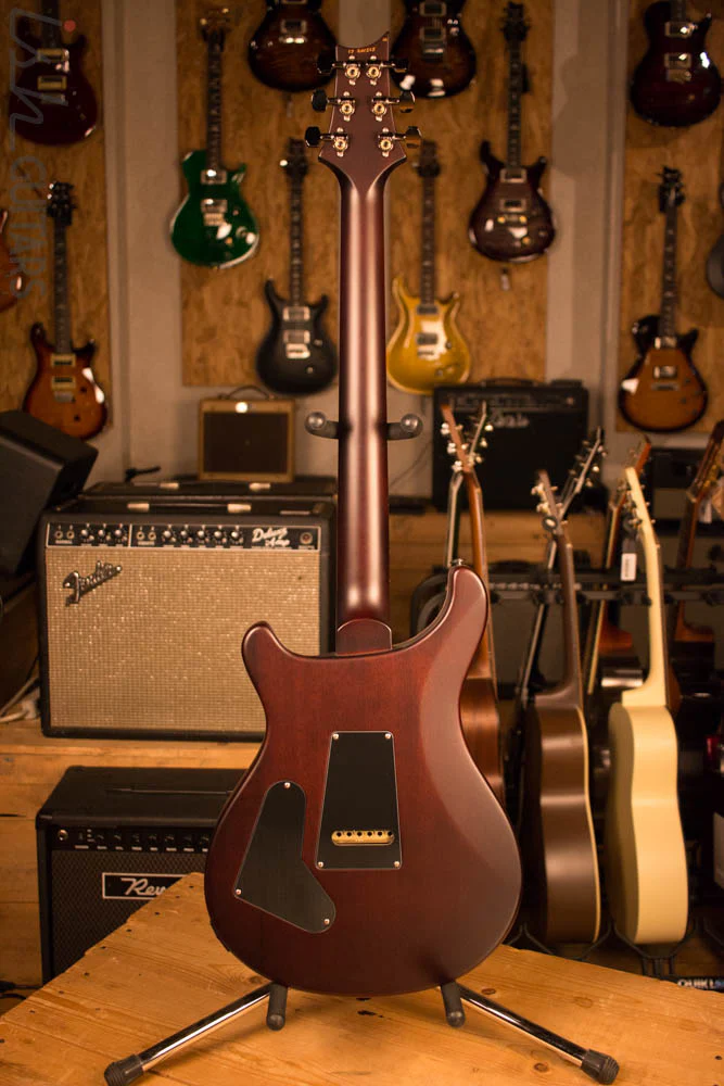 PRS Custom 24 Semi Hollow Ish Guitars Exclusive Wood Library Black Gold Burst Mahogany - Image 8