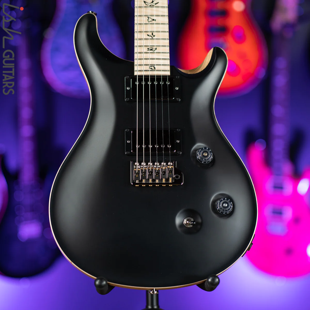 PRS Custom 24 Wood Library Black Opaque Satin Figured Maple