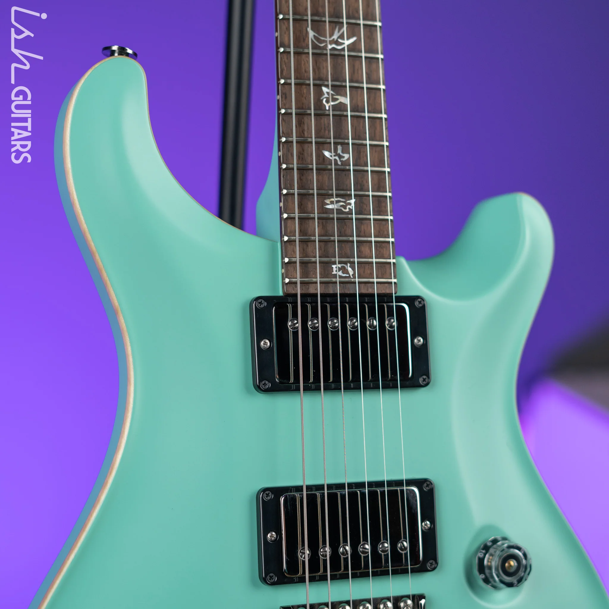 PRS Custom 24 Wood Library Seafoam Green Satin Demo - Image 3