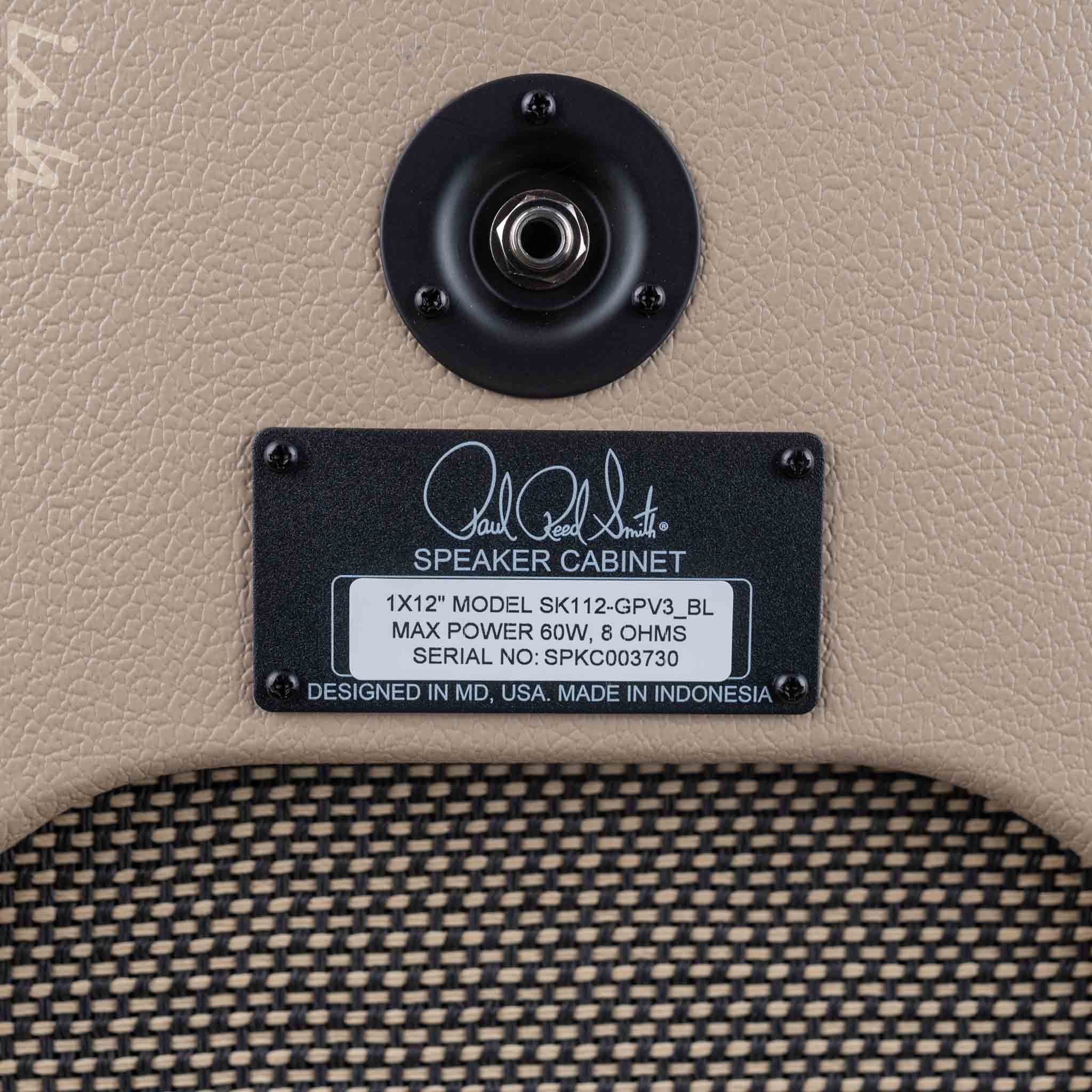 PRS DGT 1x12" Speaker Cabinet David Grissom Signature Blonde Tolex - Image 3