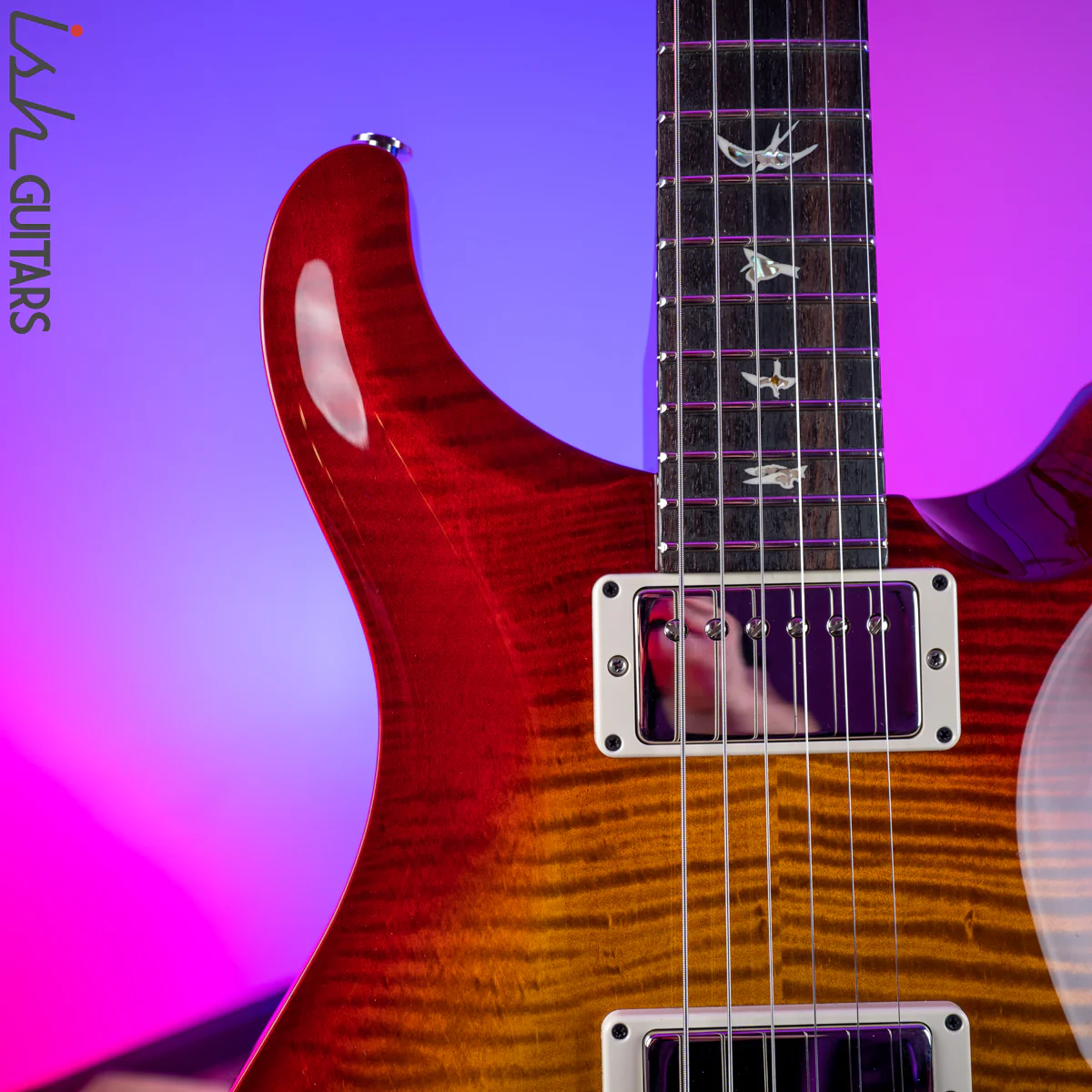 PRS DGT Dark Cherry Burst Wrap w/Birds - Image 3