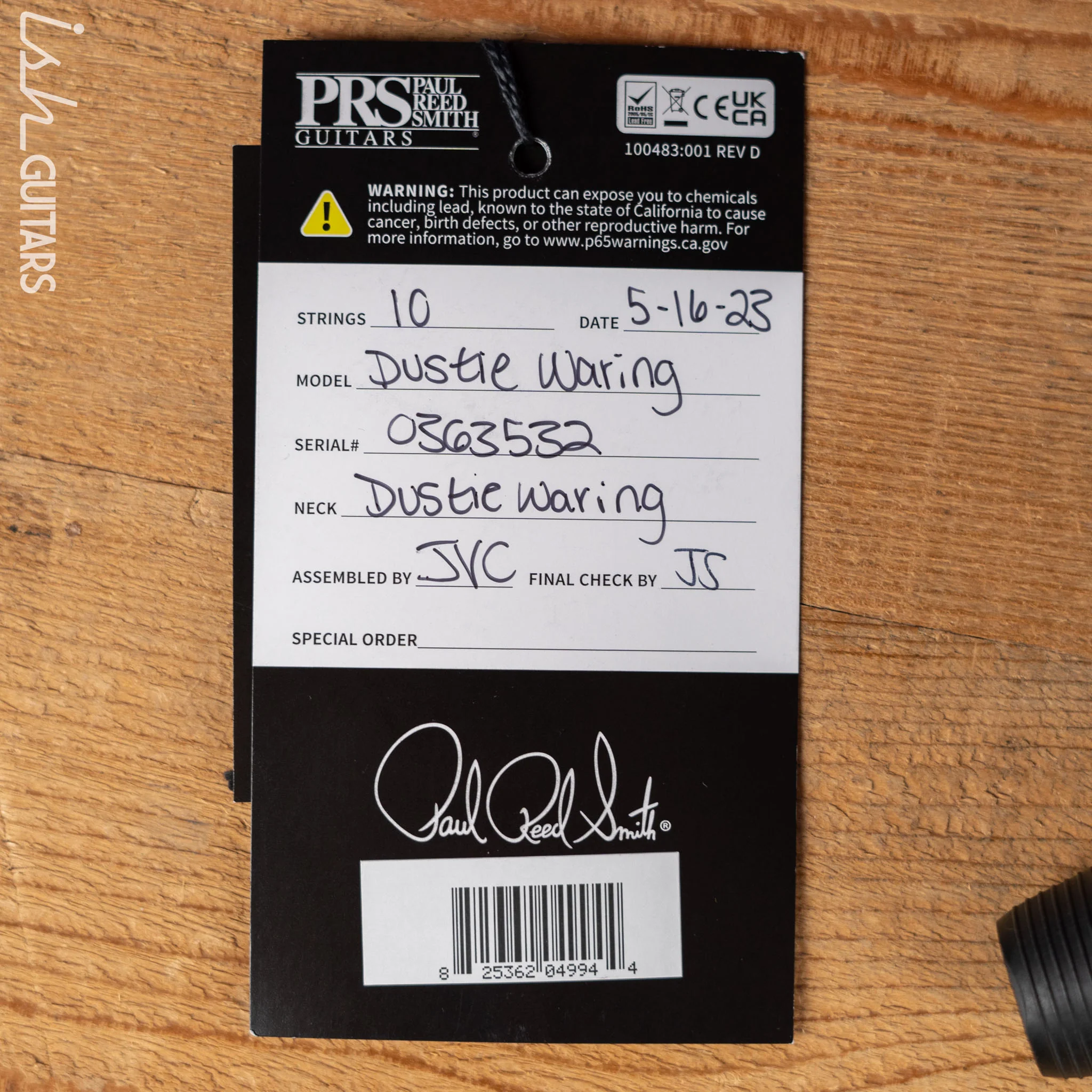 PRS Dustie Waring Signature CE 24 Floyd Satin Black - Image 11