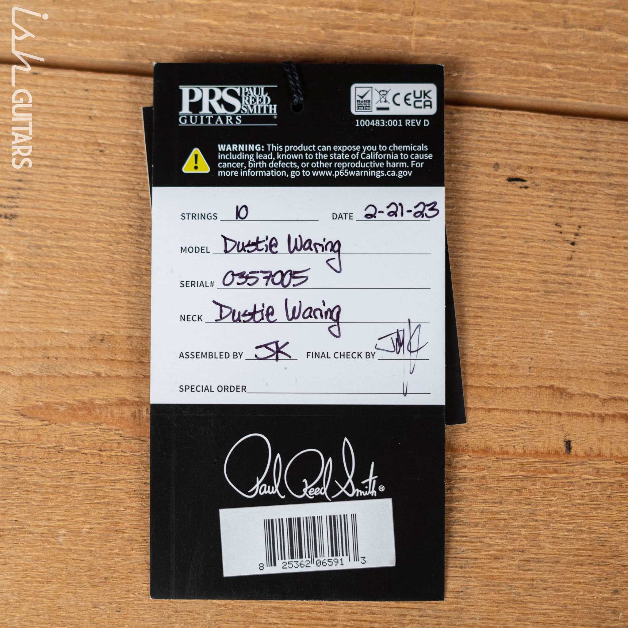 PRS Dustie Waring Signature CE 24 Floyd Satin Faded Blue Smokewrap - Image 12