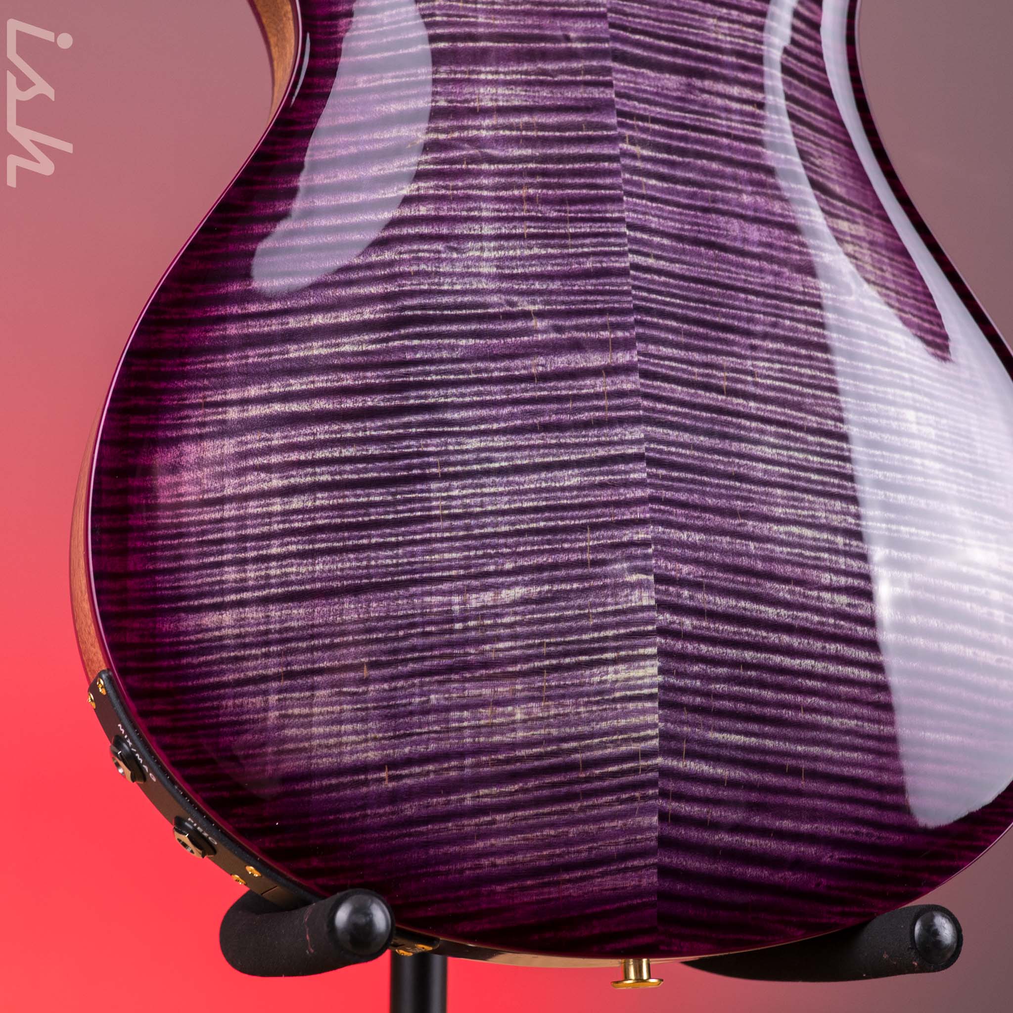 PRS Hollowbody II Piezo 10-Top Faded Purple Wrap Smokeburst w/ Natural Sides - Image 10