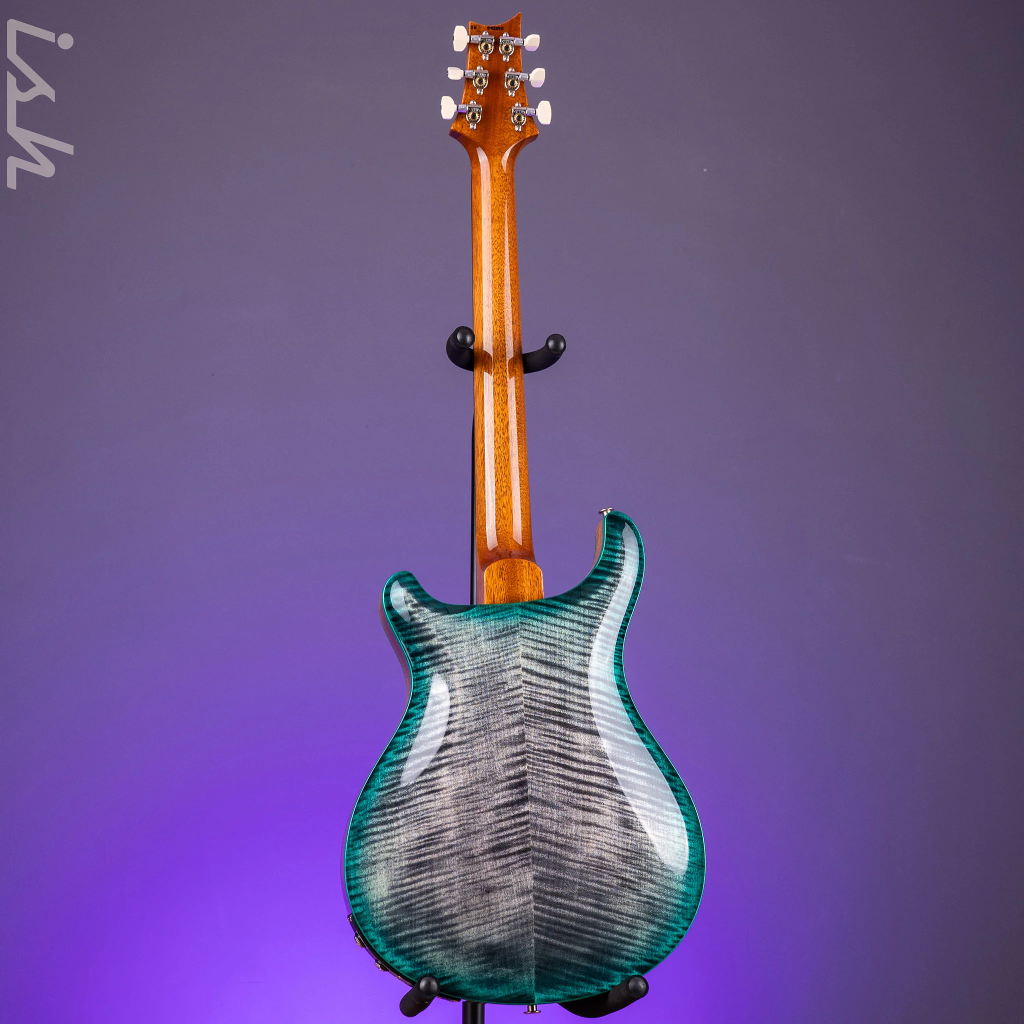 PRS Hollowbody II Piezo Grey Black Turquoise Burst Custom Color - Image 8