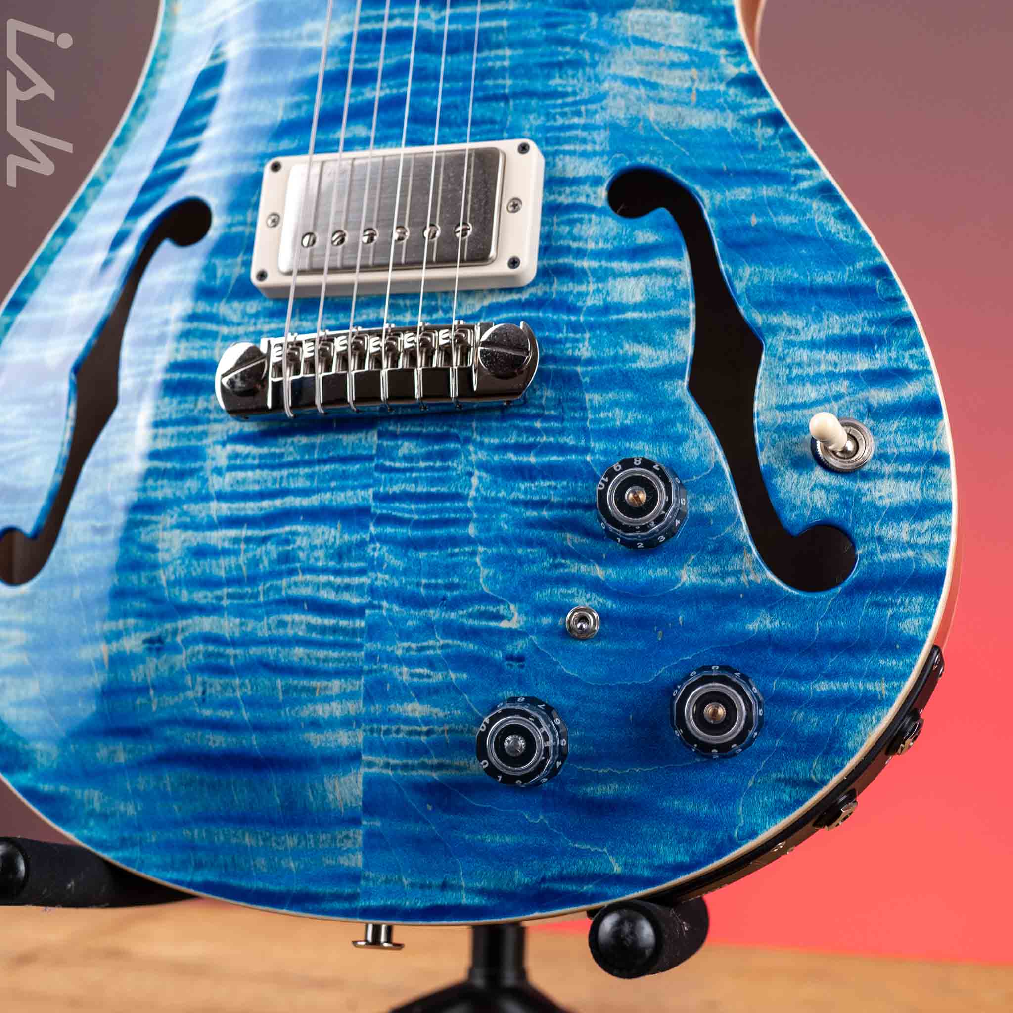 PRS Hollowbody II Piezo Electric Guitar Faded Blue Jean - Image 4