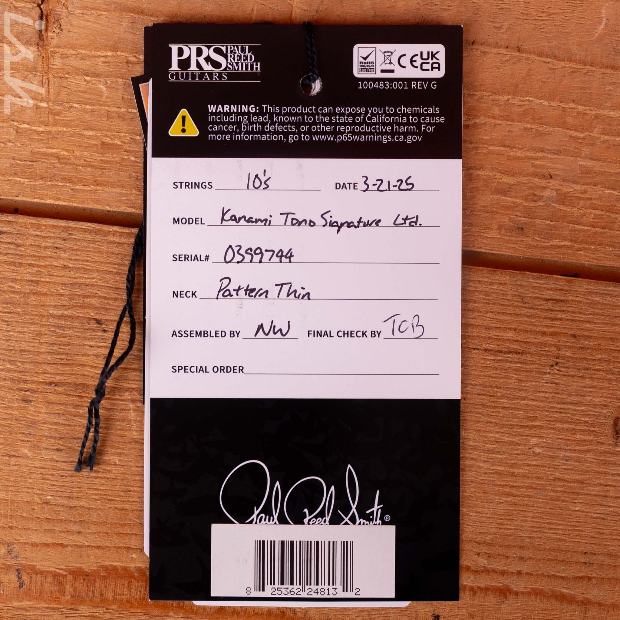 PRS Kanami Limited Edition Custom 24-08 10-Top Trampas Green Smokeburst - Painted Back/Neck - Image 12