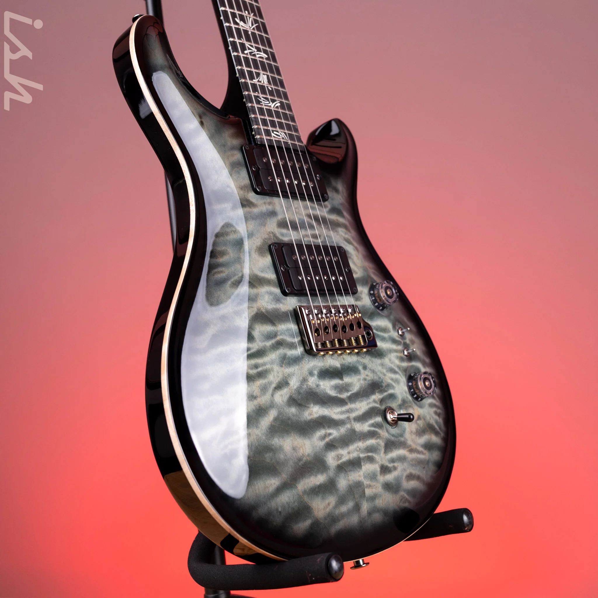 PRS Kanami Limited Edition Custom 24-08 10-Top Trampas Green Smokeburst - Painted Back/Neck - Image 3