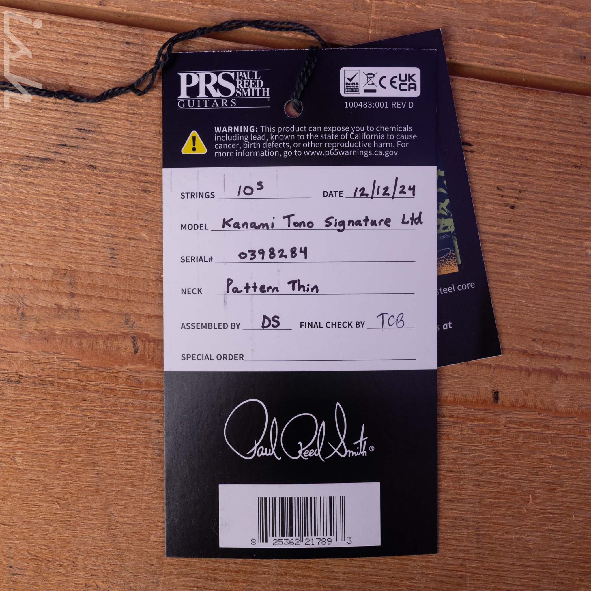 PRS Kanami Limited Edition Custom 24-08 Trampas Green Smokeburst - Image 11
