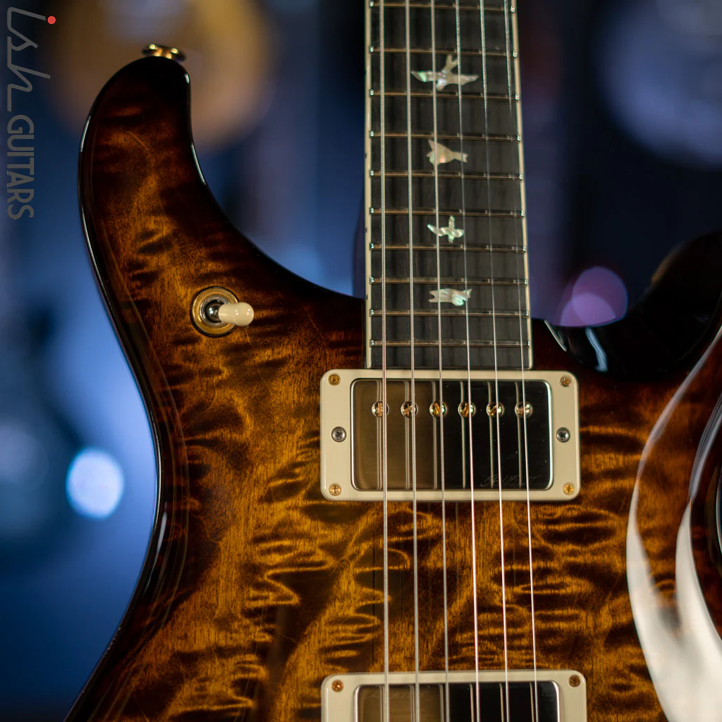 PRS McCarty 594 10 Top Quilt Black Gold Smoked Wrap - Image 3