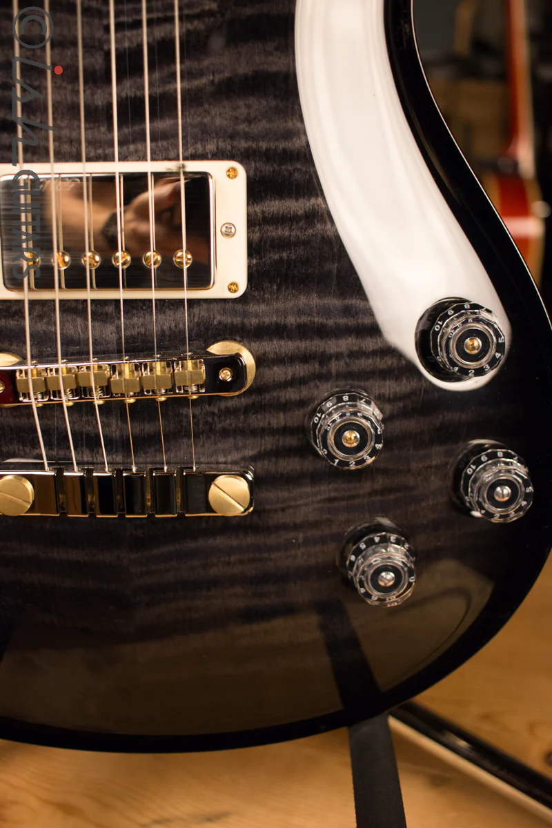 2017 Paul Reed Smith PRS McCarty 594 10 Top Custom Color Solid Rosewood Neck Gray Black Smokewrap Burst - Image 4