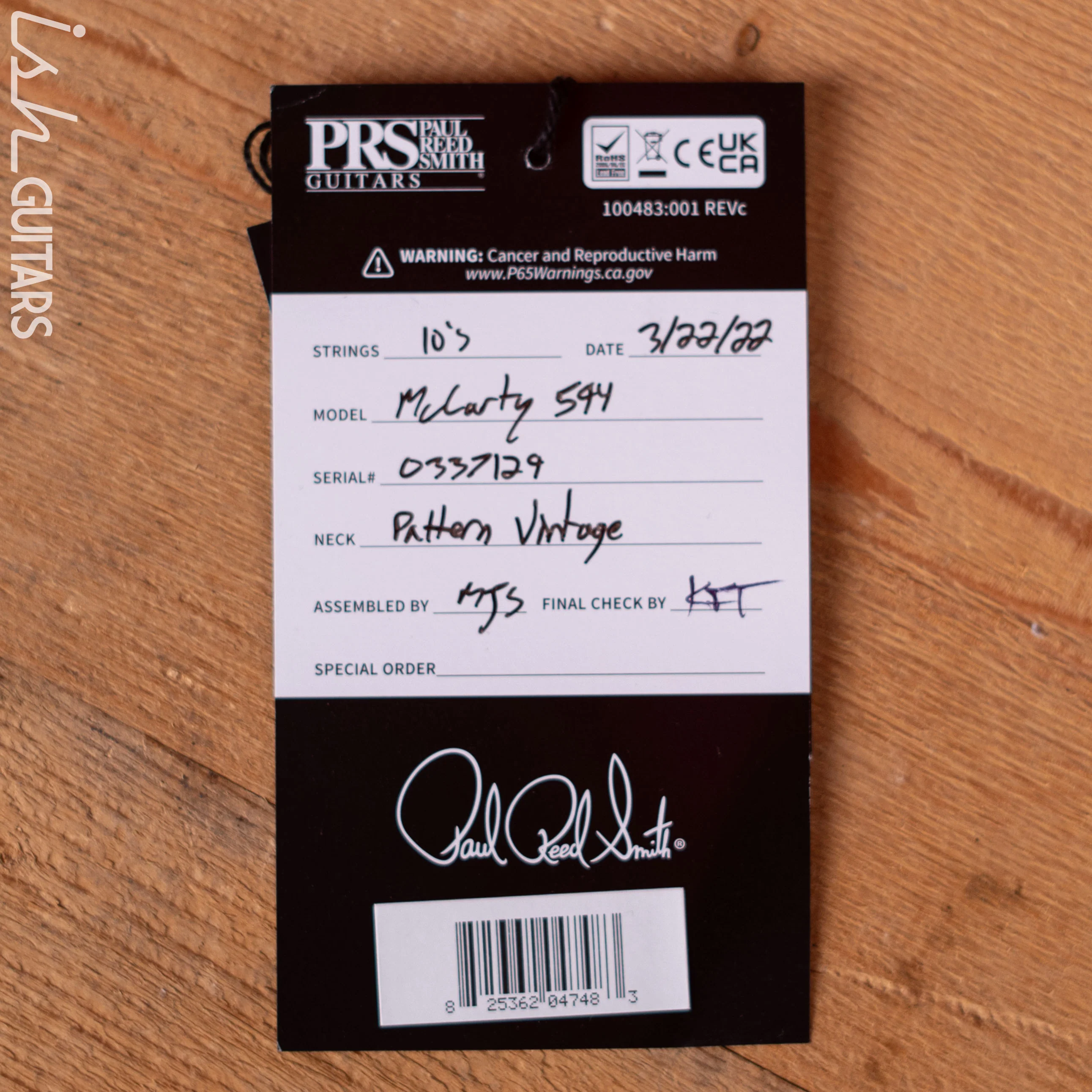 PRS McCarty 594 Electric Guitar Purple Iris Gloss - Image 12
