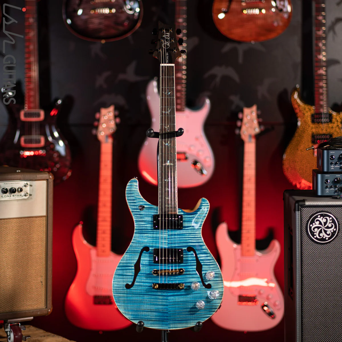 PRS McCarty 594 Hollowbody II Wood Library Aquableux - Image 2