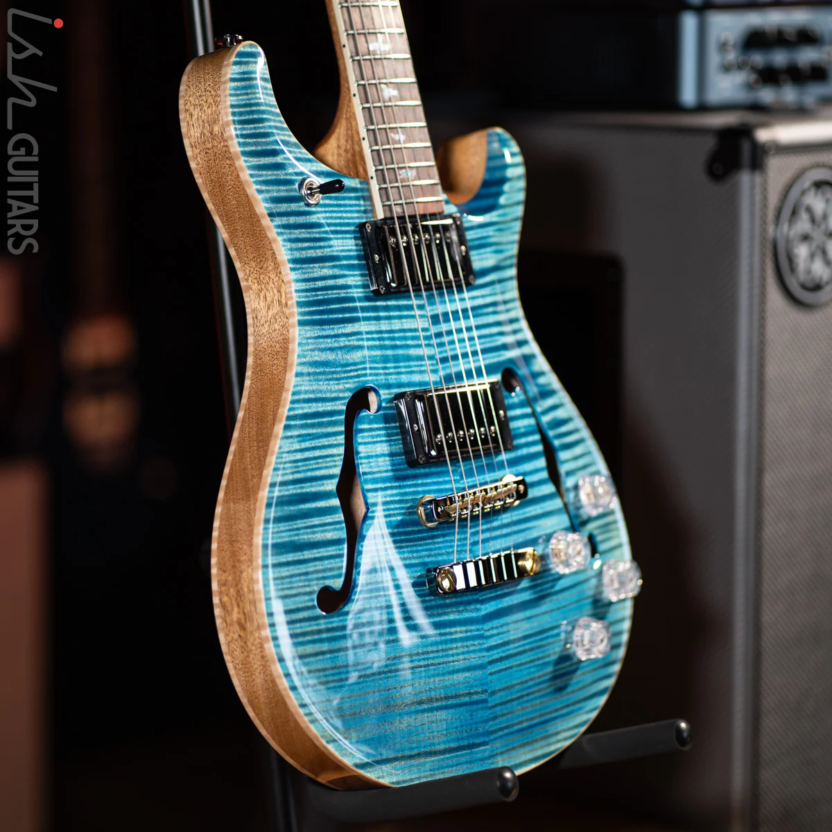 PRS McCarty 594 Hollowbody II Wood Library Aquableux - Image 4
