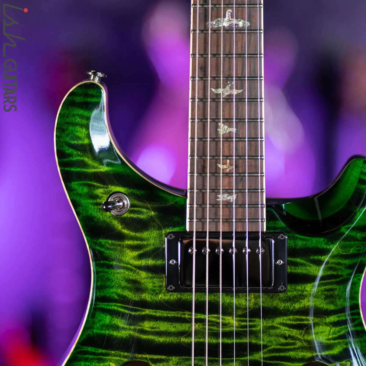 PRS McCarty 594 Hollowbody II Wood Library Jade Green Burst One-Piece Top & Back! - Image 4