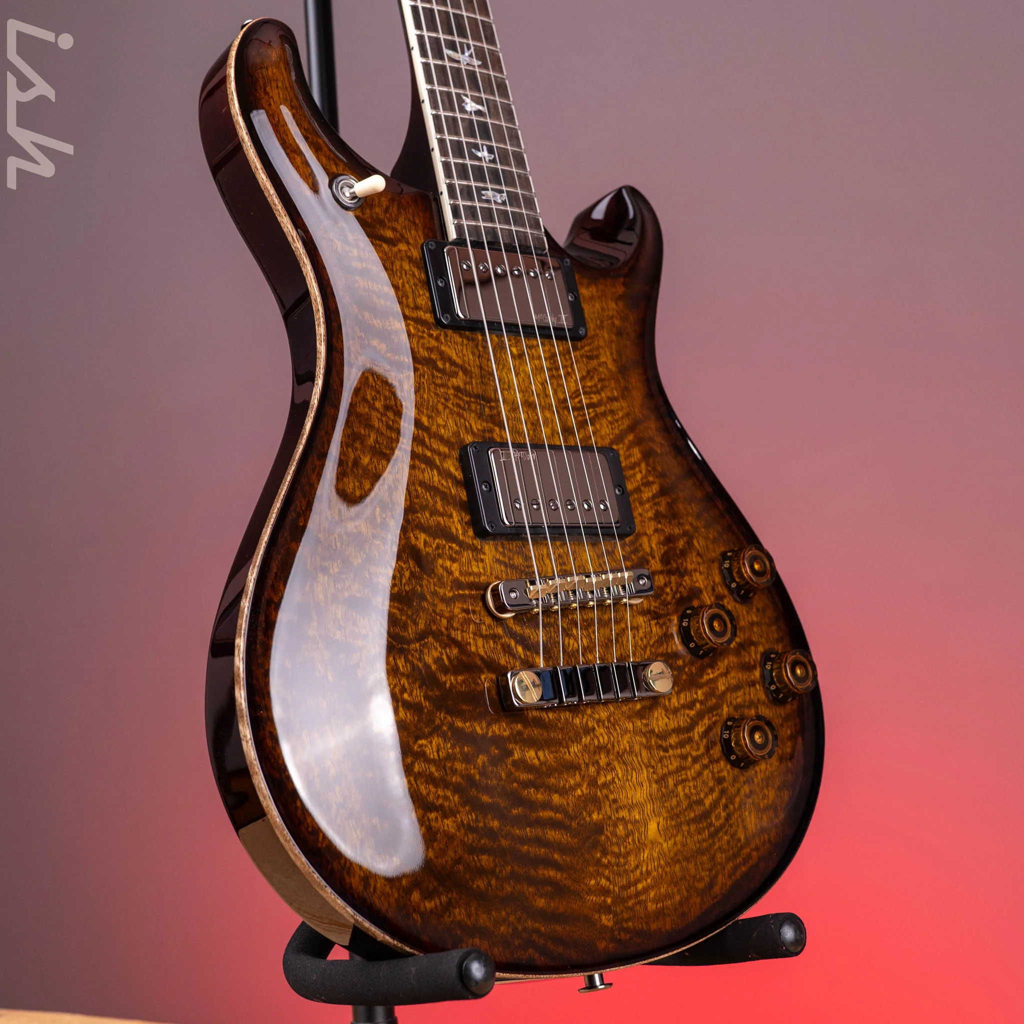PRS McCarty 594 Mango Top Limited Edition Black Gold Burst (Natural Binding) - Image 3