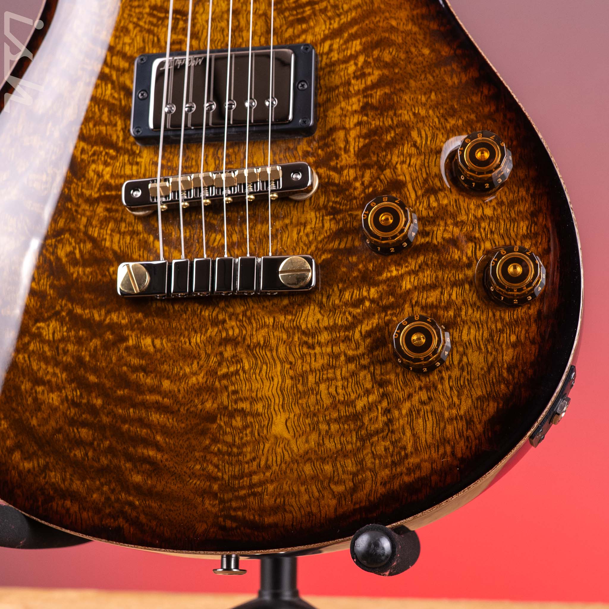 PRS McCarty 594 Mango Top Limited Edition Black Gold Burst (Natural Binding) - Image 5