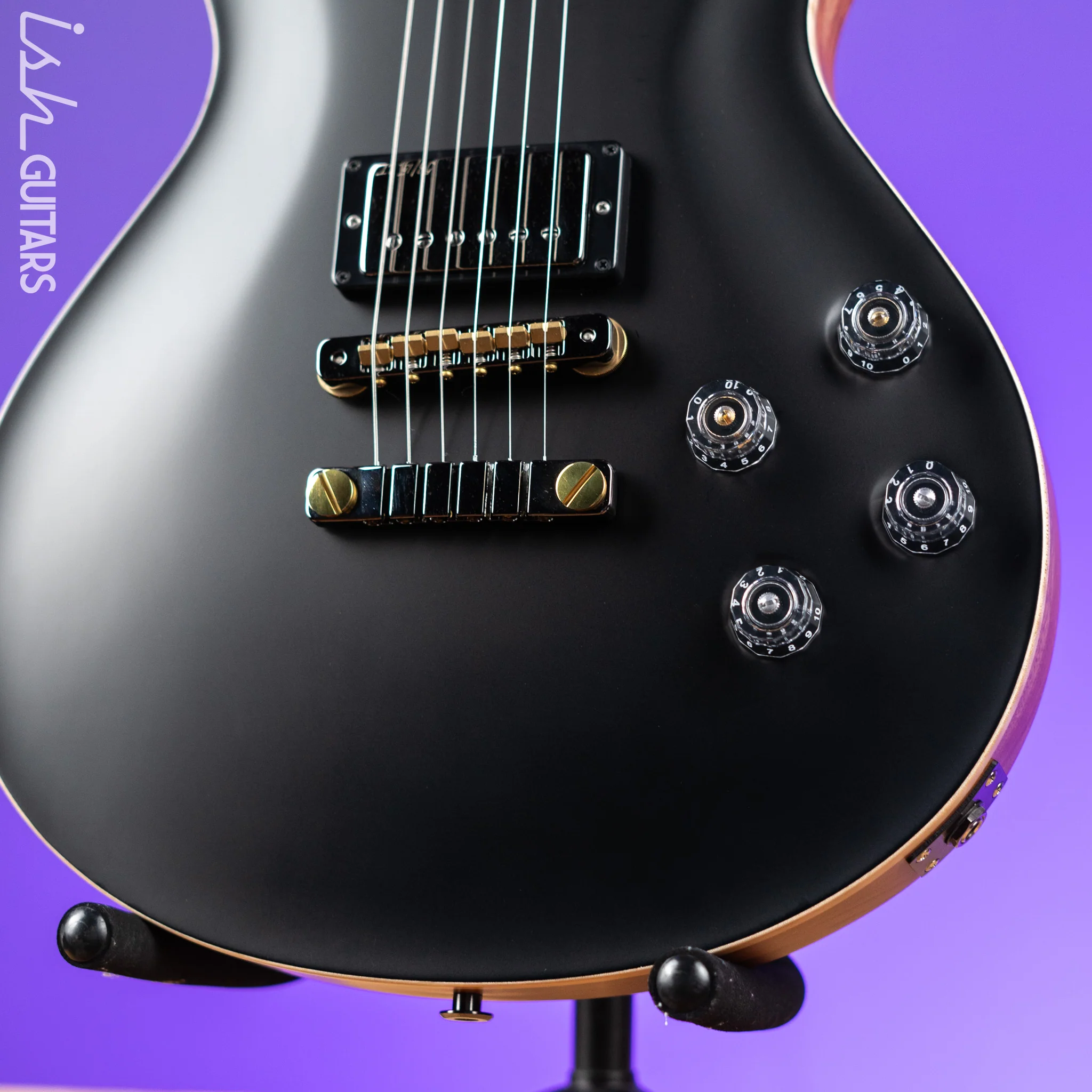 PRS McCarty 594 Singlecut Wood Library Brazilian Rosewood Fretboard Black Satin - Image 4